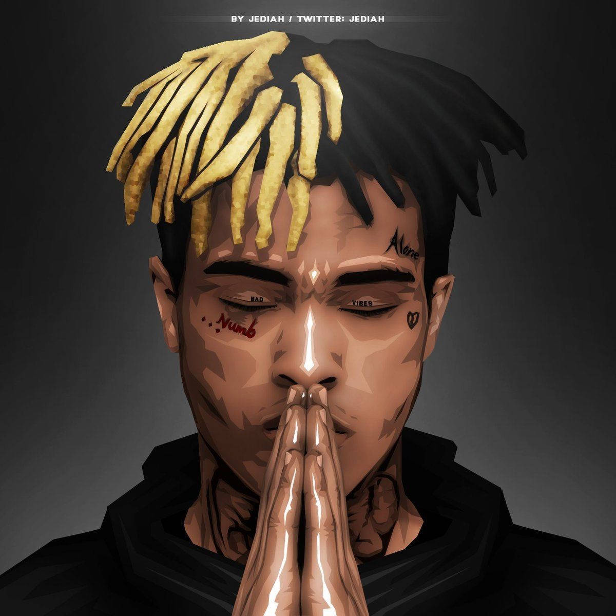 Xxxtentacion动漫祈祷之手 壁纸