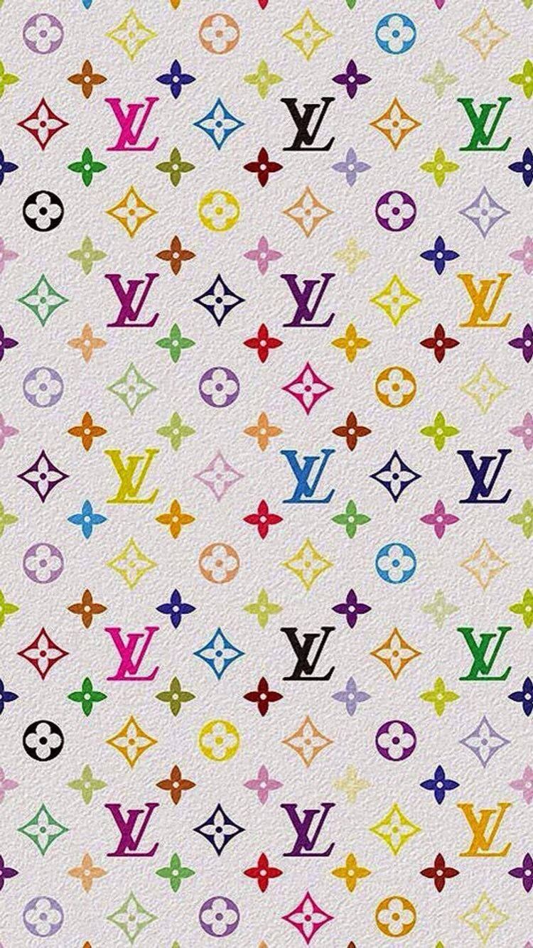 Y2K美学LV字母组合标志 壁纸