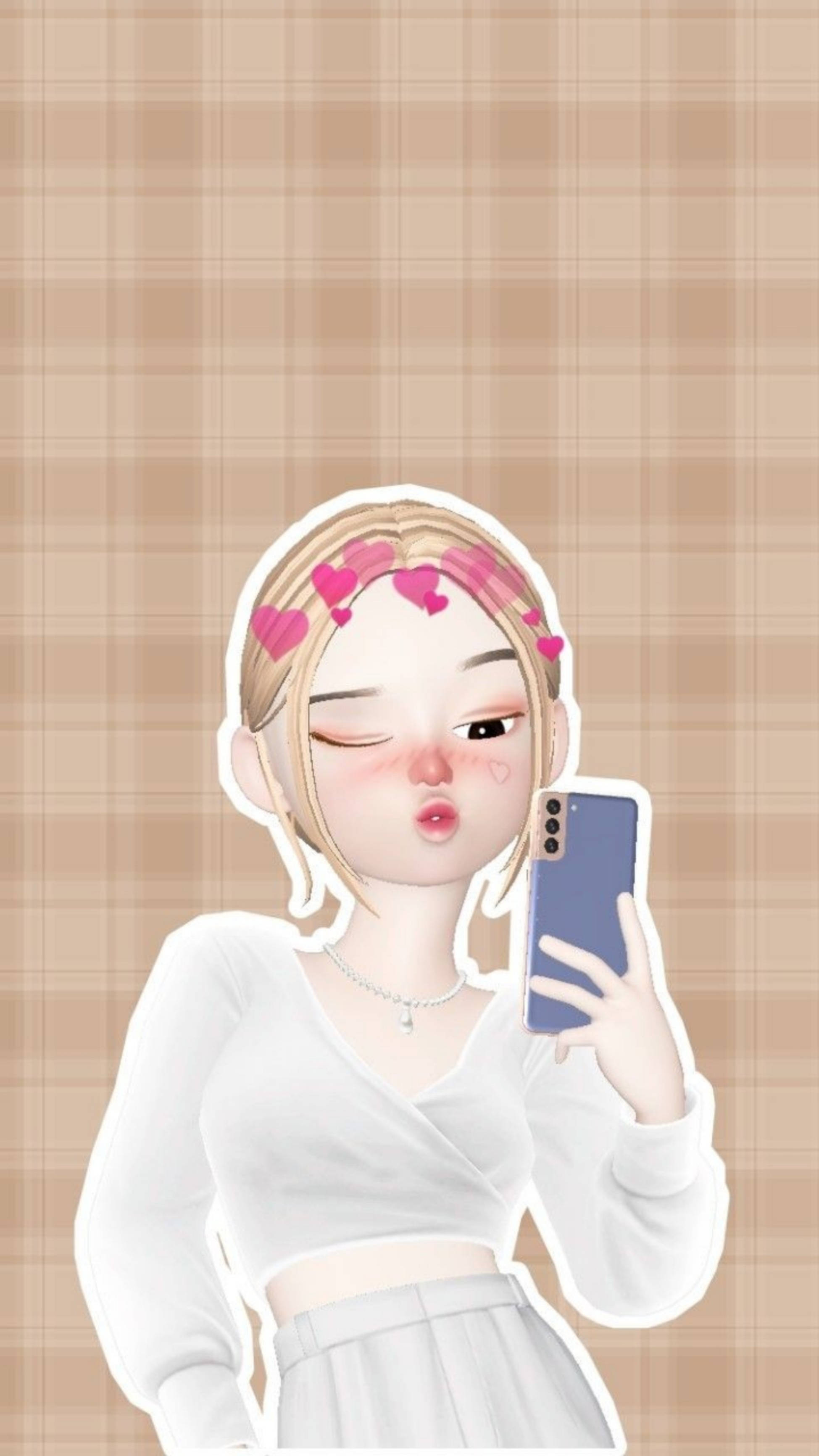 Zepeto可爱嘟嘴女孩 壁纸