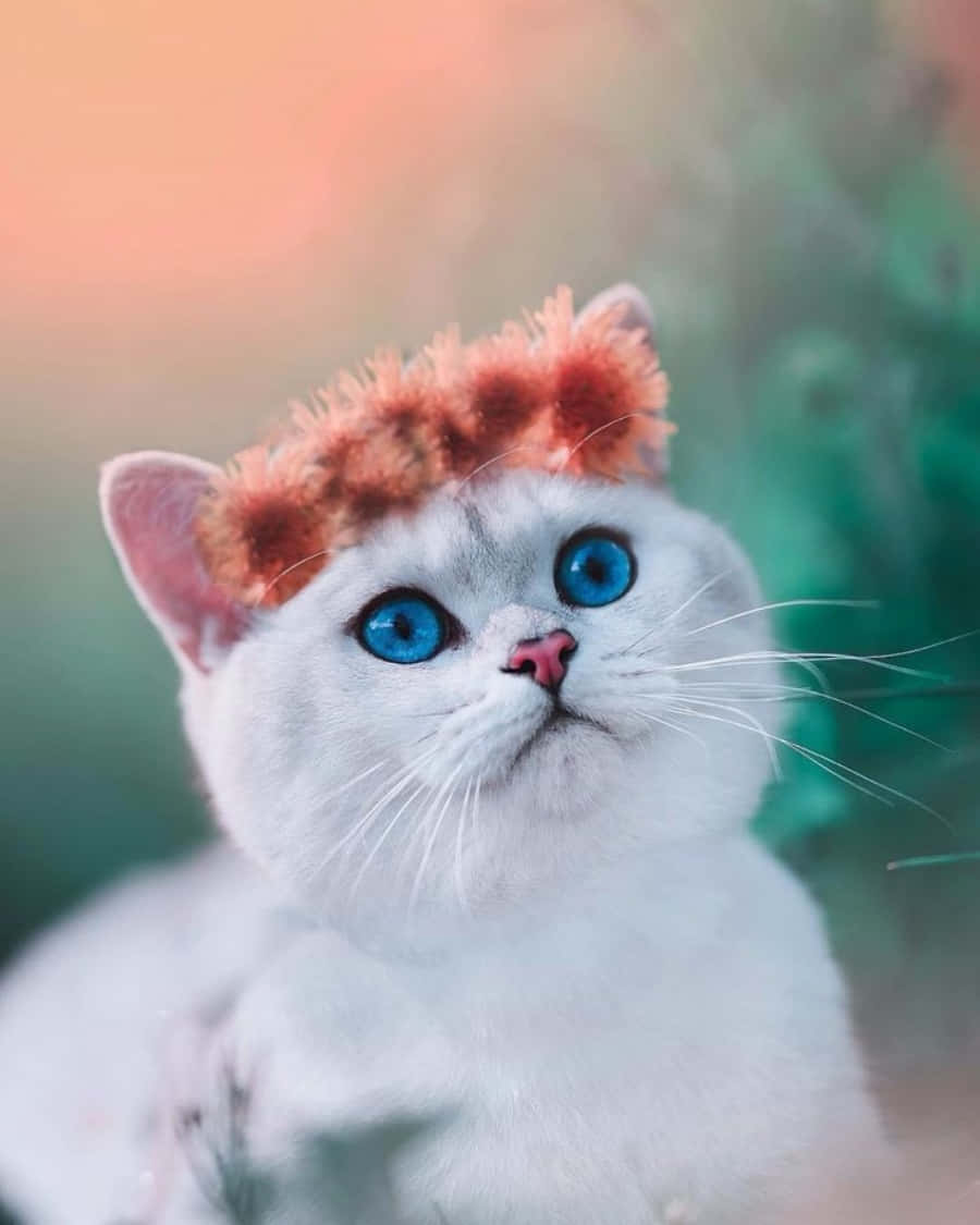一只充满魅力美学的猫咪 壁纸