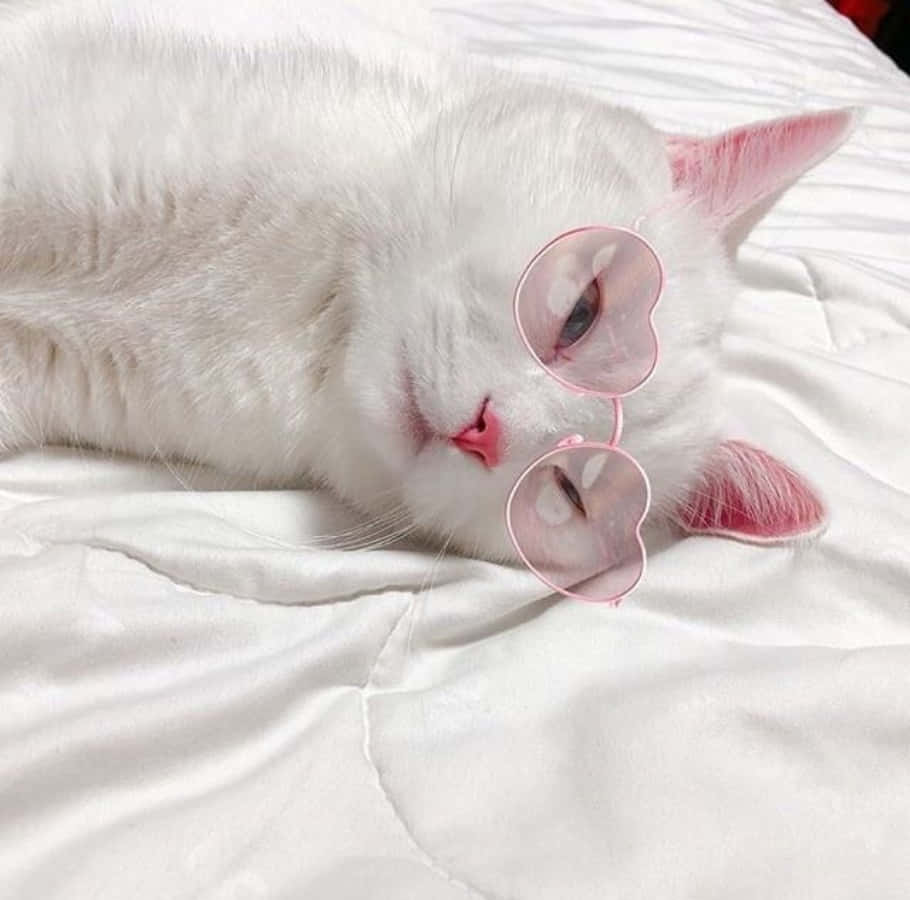 一只满足的灰猫在舒适的午睡角落 壁纸