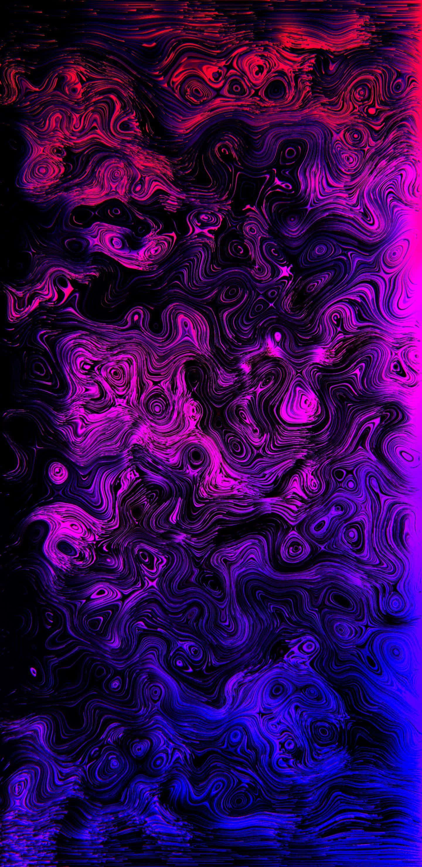 一幅紫蓝色抽象画 壁纸