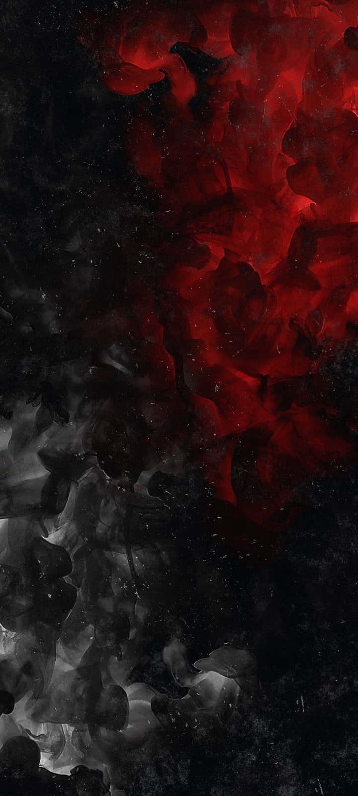 一幅黑色背景的红黑画作 壁纸