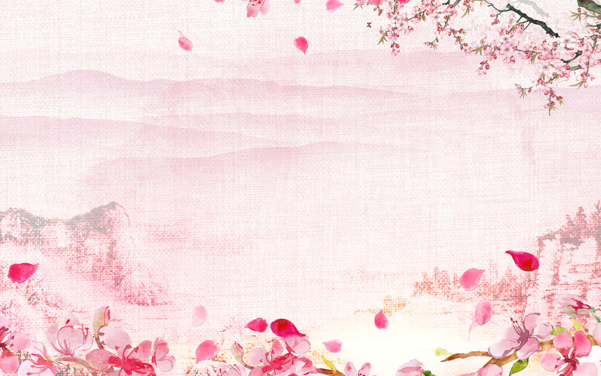 一朵盛放的美丽粉色花朵 壁纸