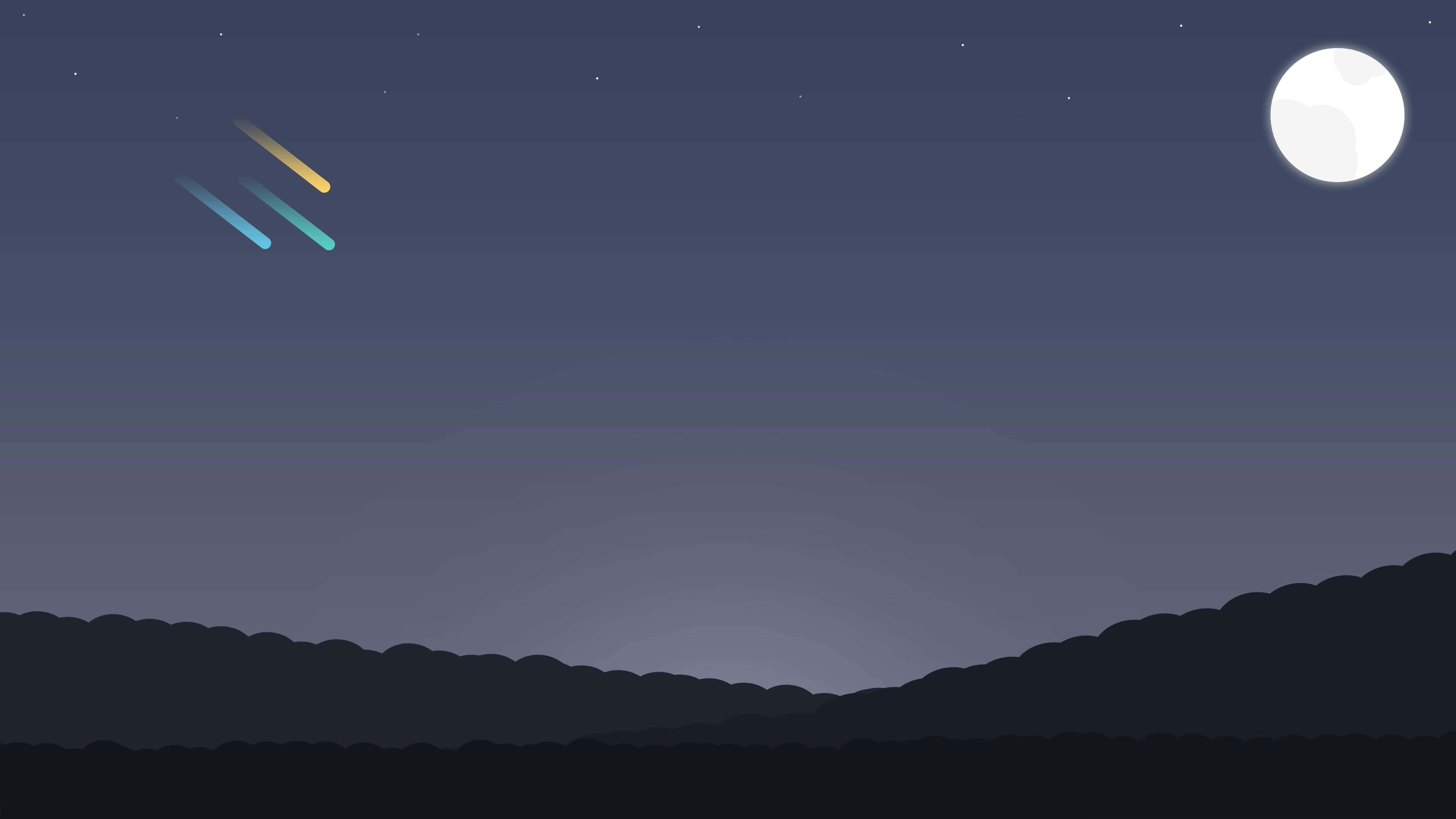 一颗流星划过夜空 壁纸
