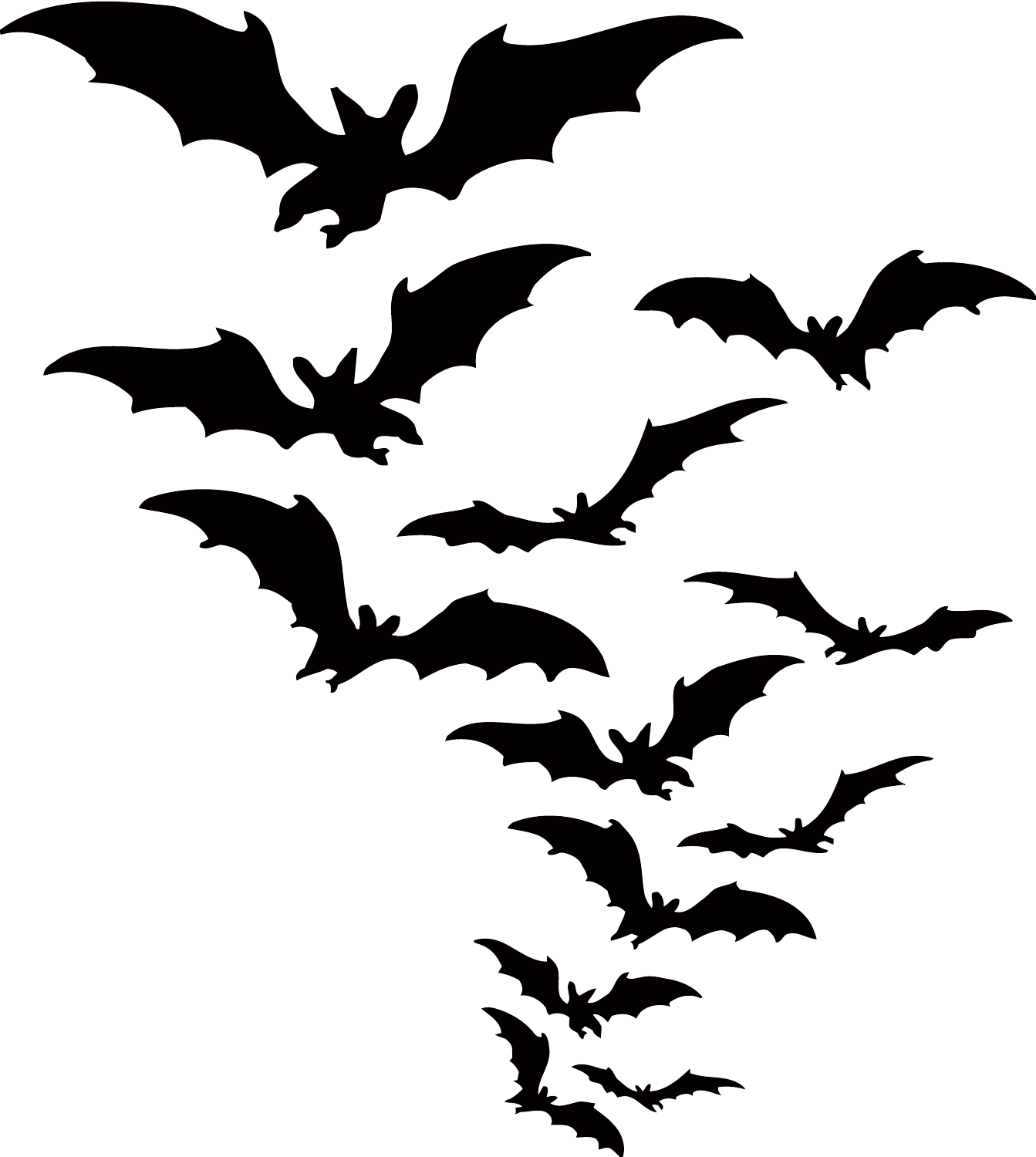 万圣节蝙蝠剪影夜空 壁纸