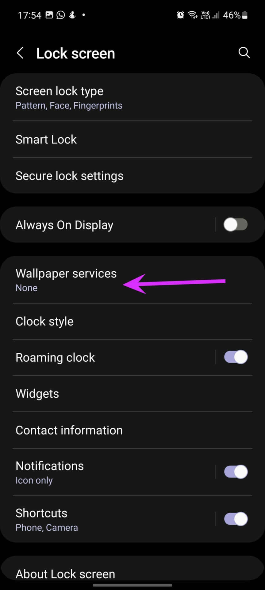 三星Galaxy S10e锁屏设置 壁纸