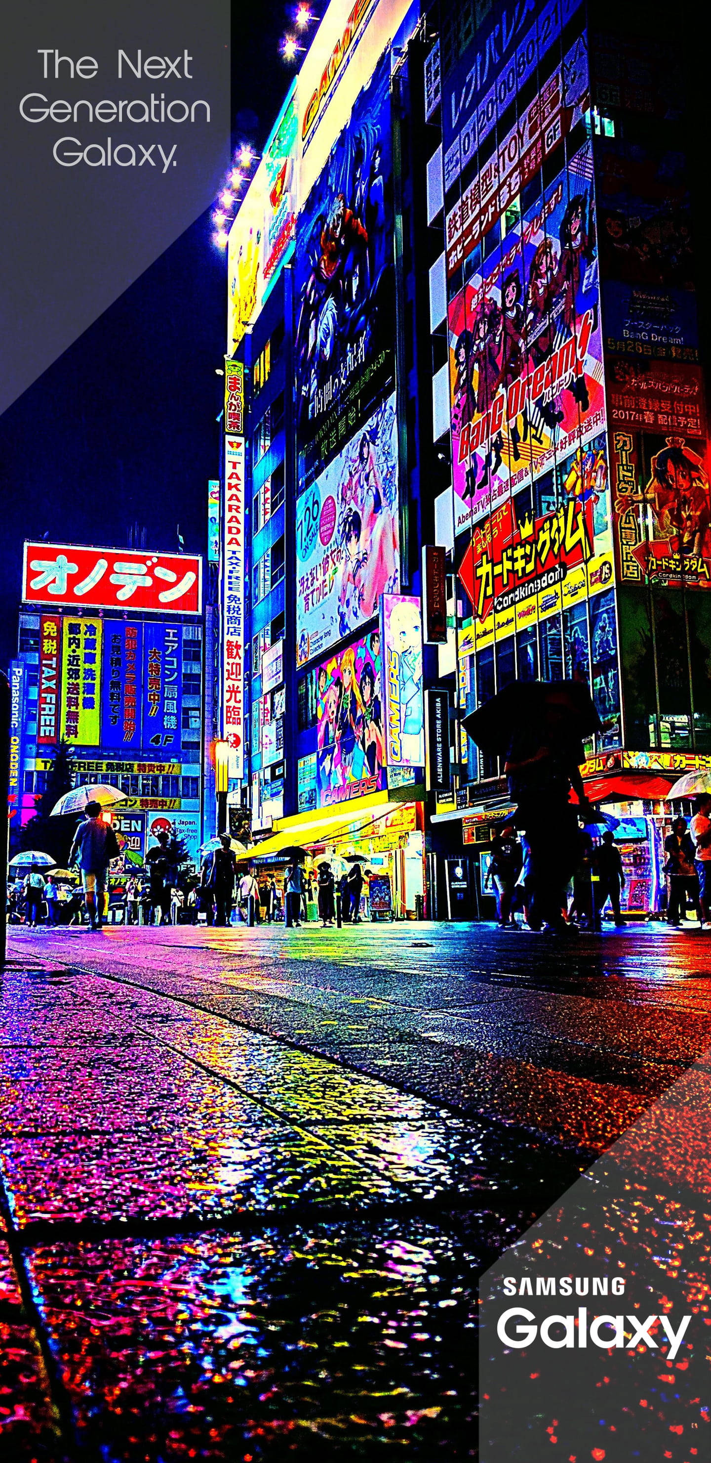 三星Galaxy东京街头招牌 壁纸