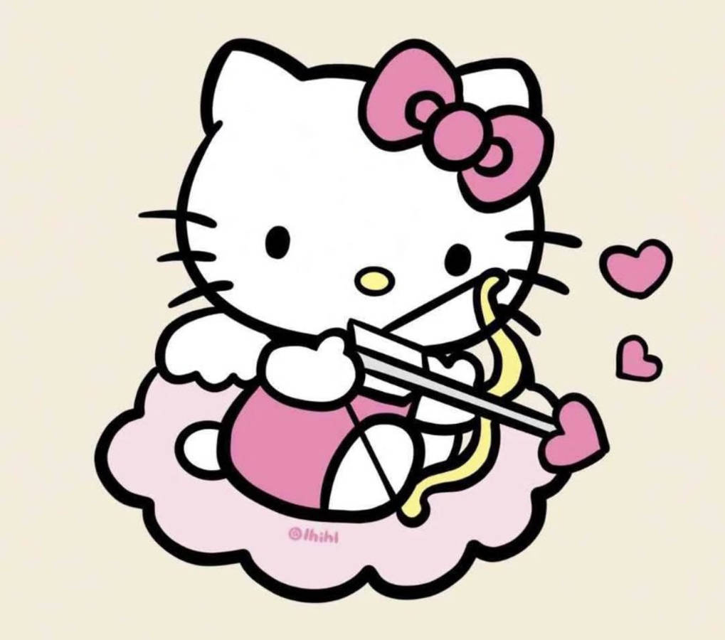 丘比特卡通凯蒂猫头像 壁纸