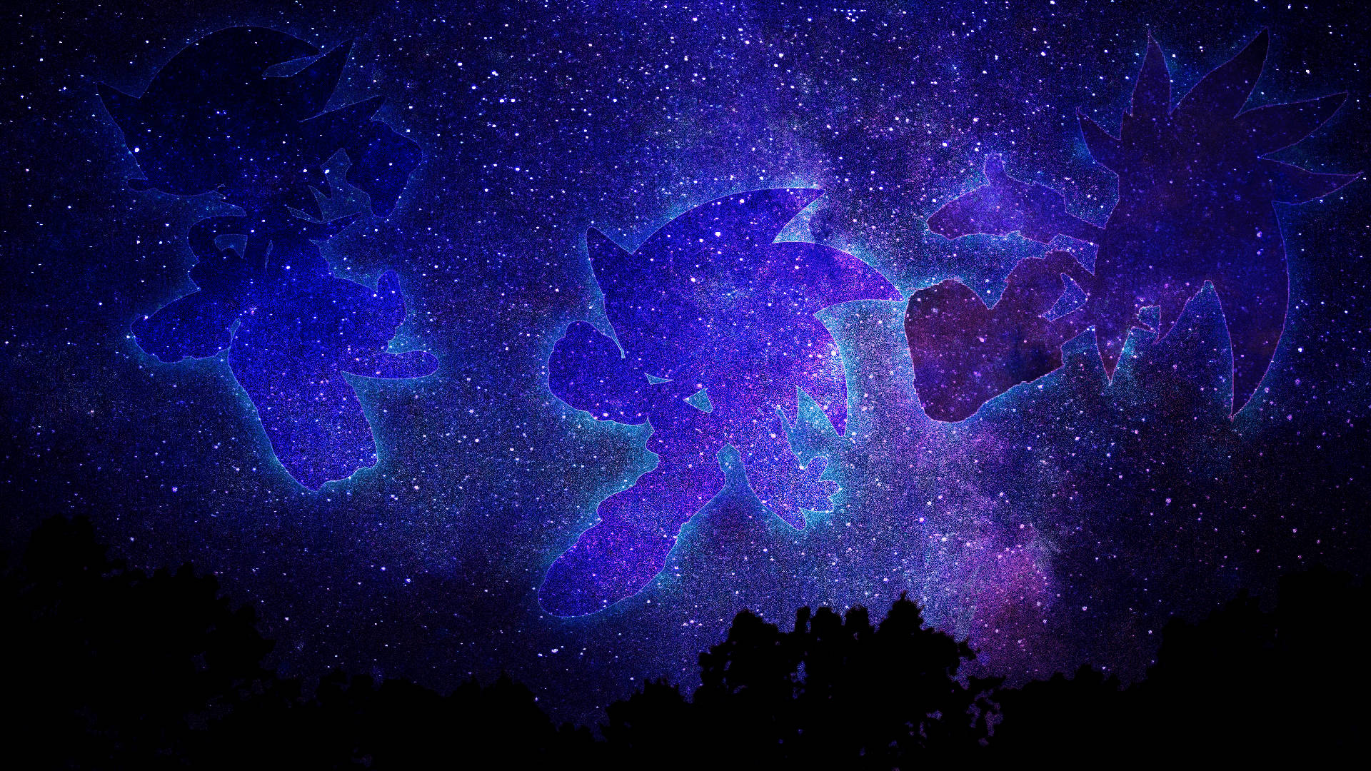 1920x1080 星空下的刺猬