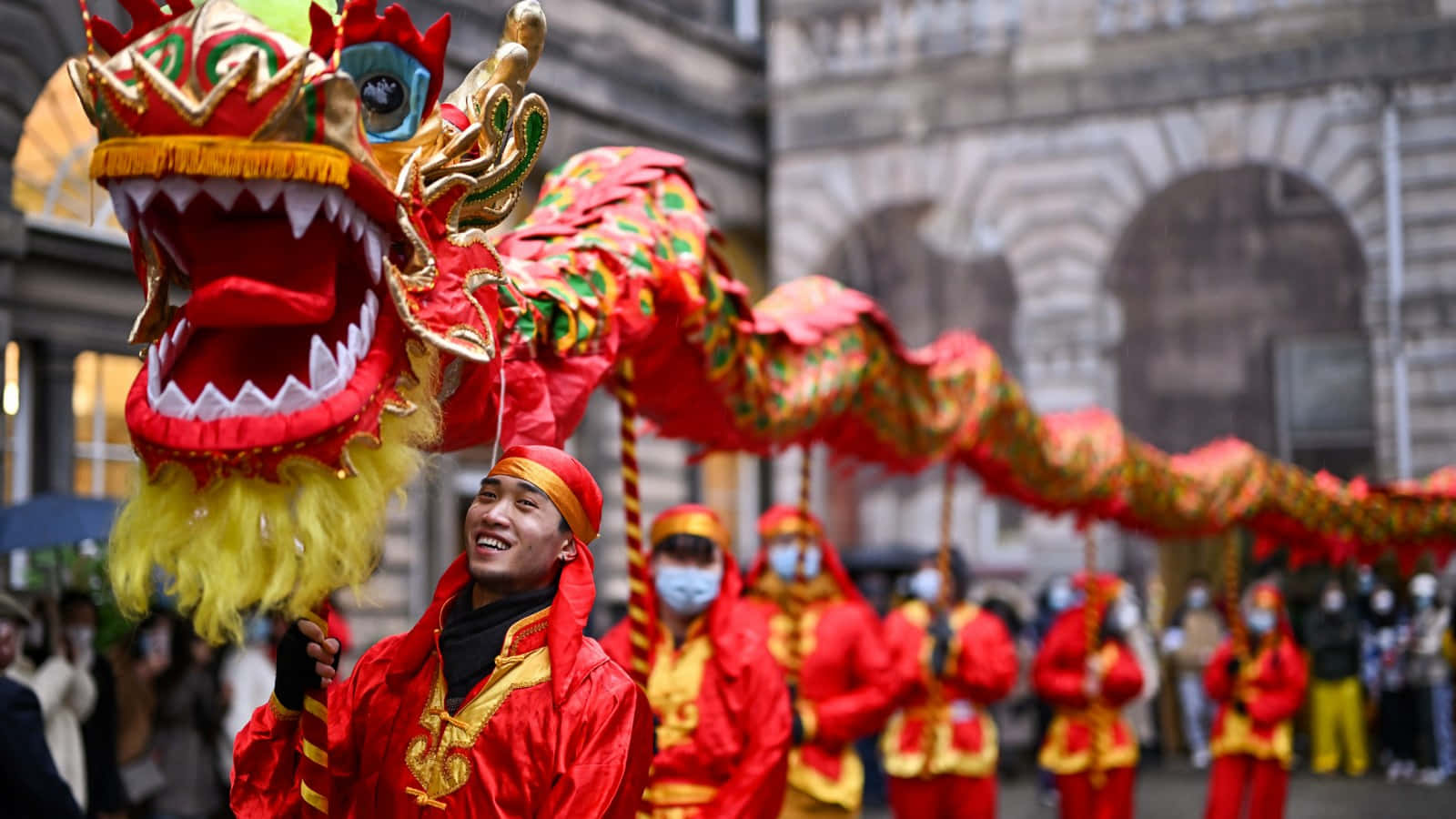 中国人在水上欢度节日之夜 壁纸