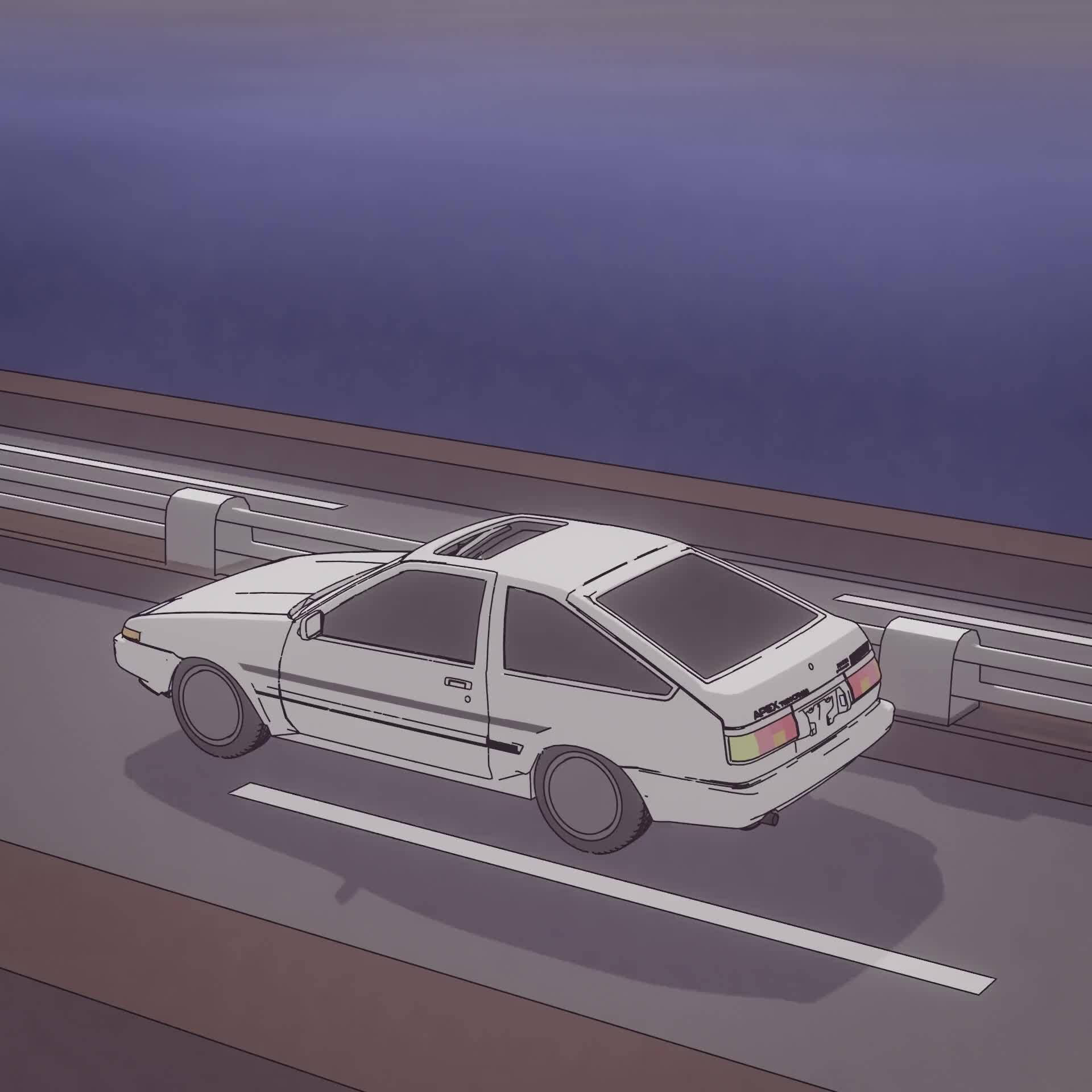 丰田AE86跑车动漫壁纸 壁纸