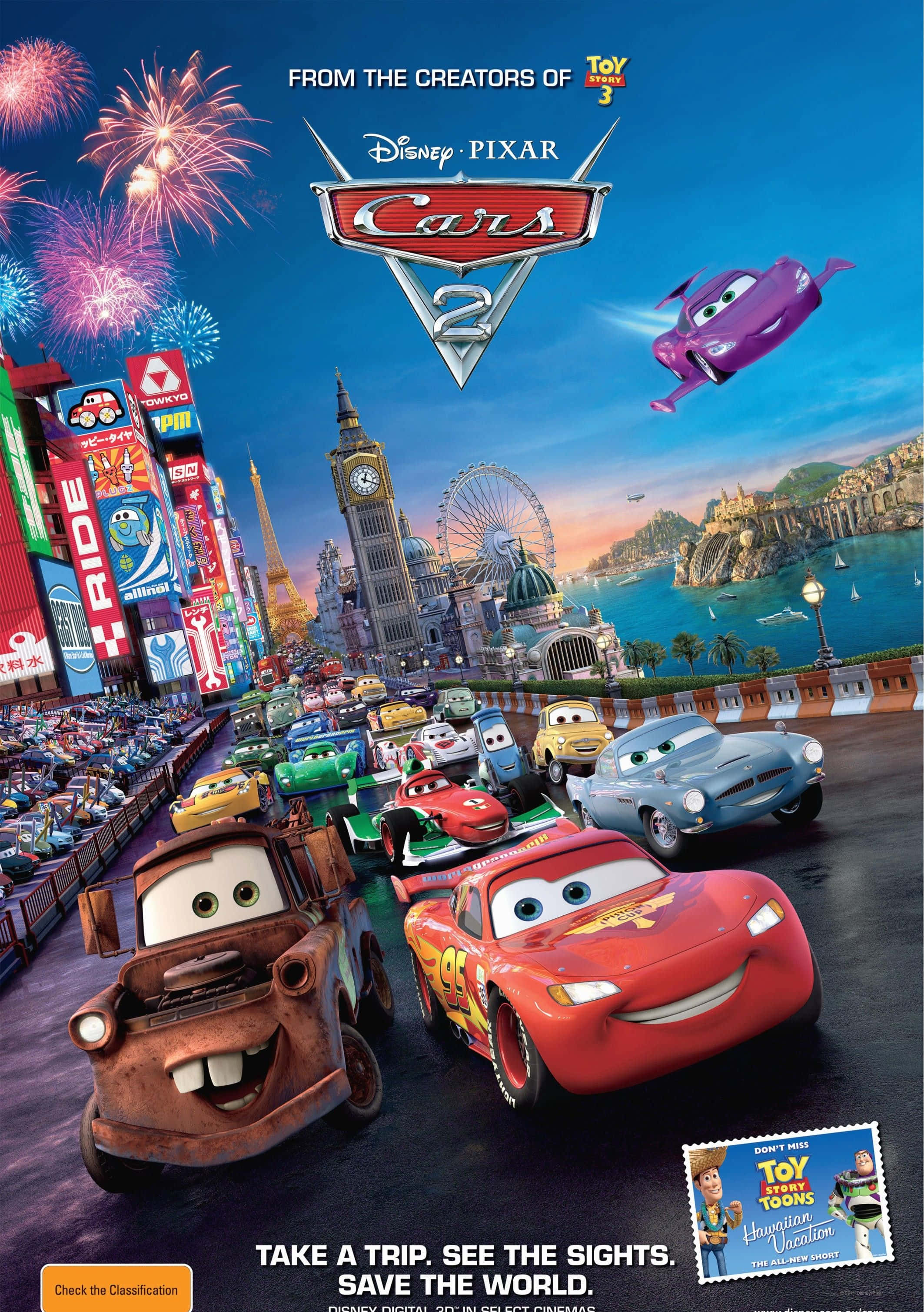 为《Cars 2》终极赛车冒险做好准备！ 壁纸