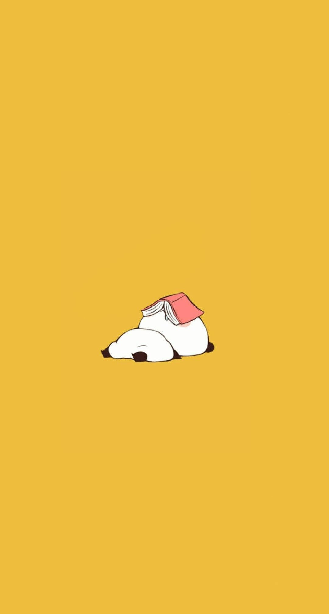 书中掩面的熊猫美学 壁纸