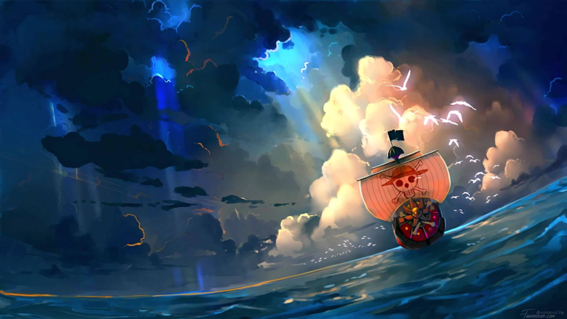 互动式海贼王艺术画作 — 桌面动图 壁纸