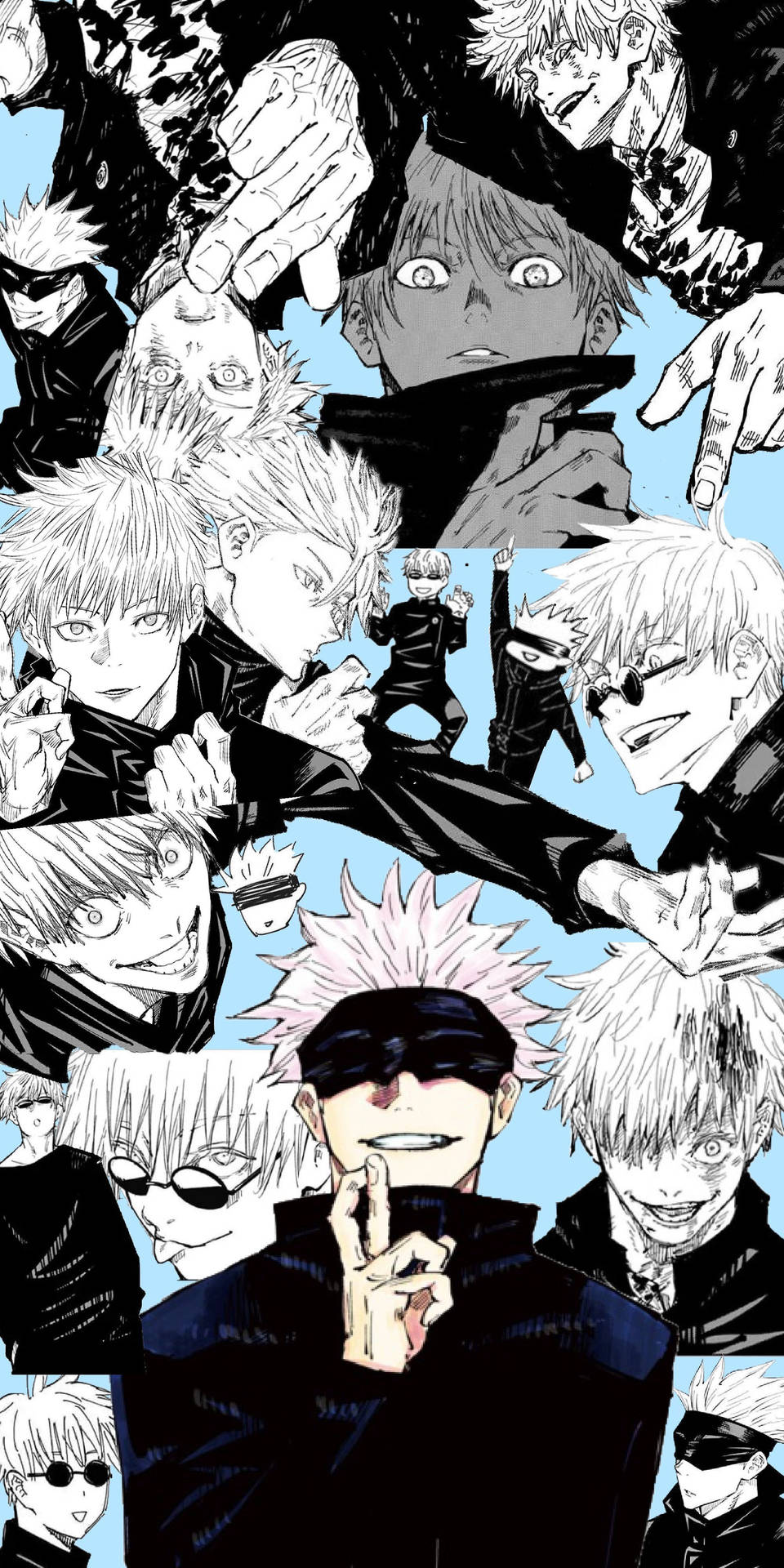 咒术回战漫画艺术壁纸中的五条悟