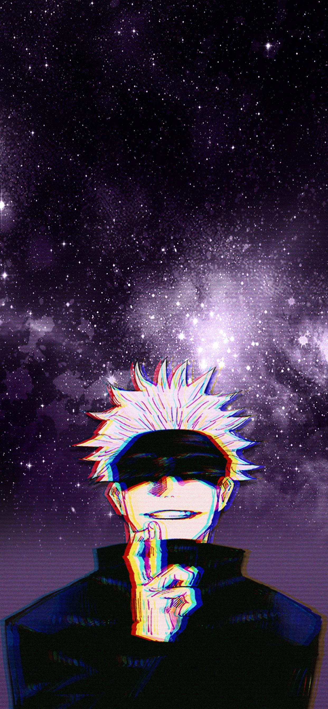 五条悟紫色星系《咒术回战》手机壁纸 壁纸