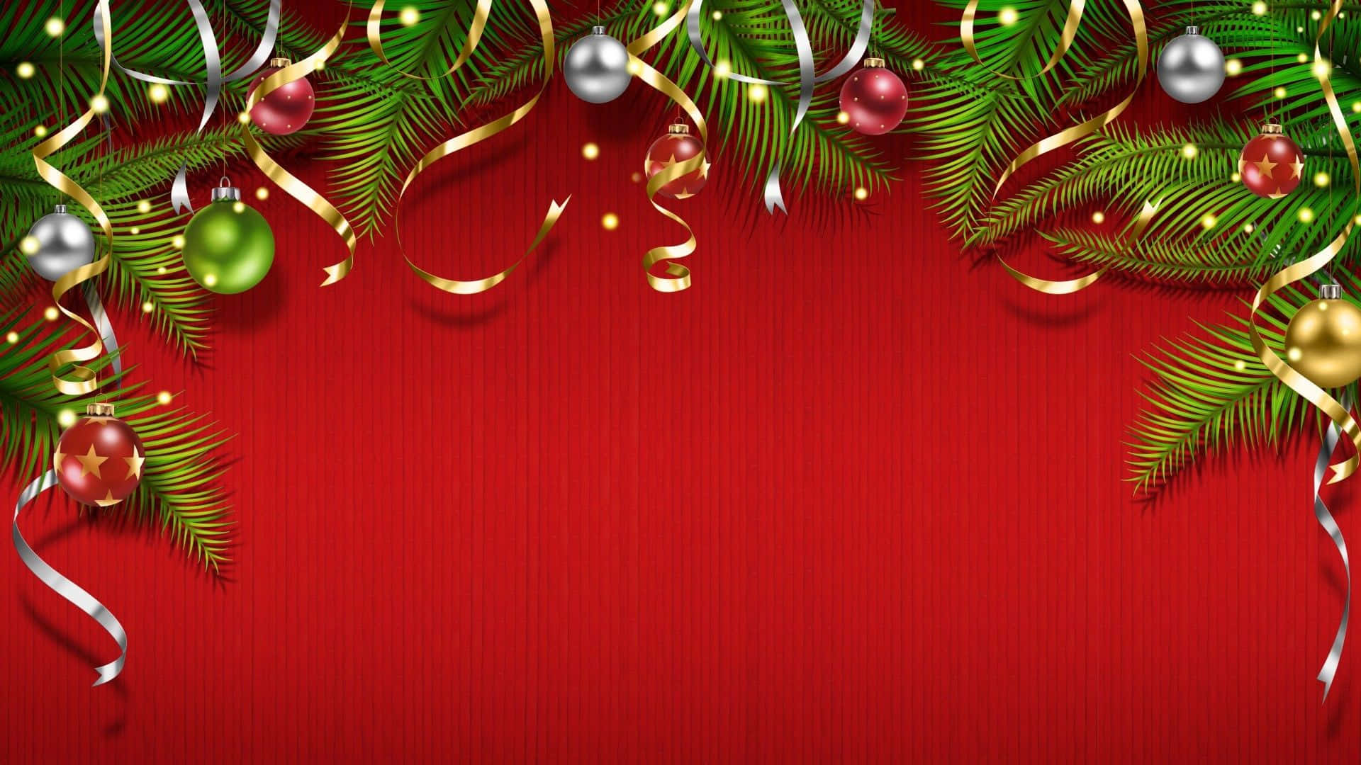 以红色背景庆祝圣诞时尚 壁纸
