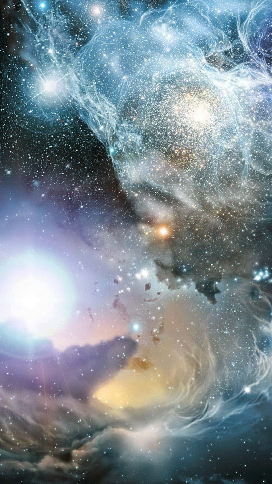 仰望星空，欣赏璀璨星夜的宇宙之美 壁纸