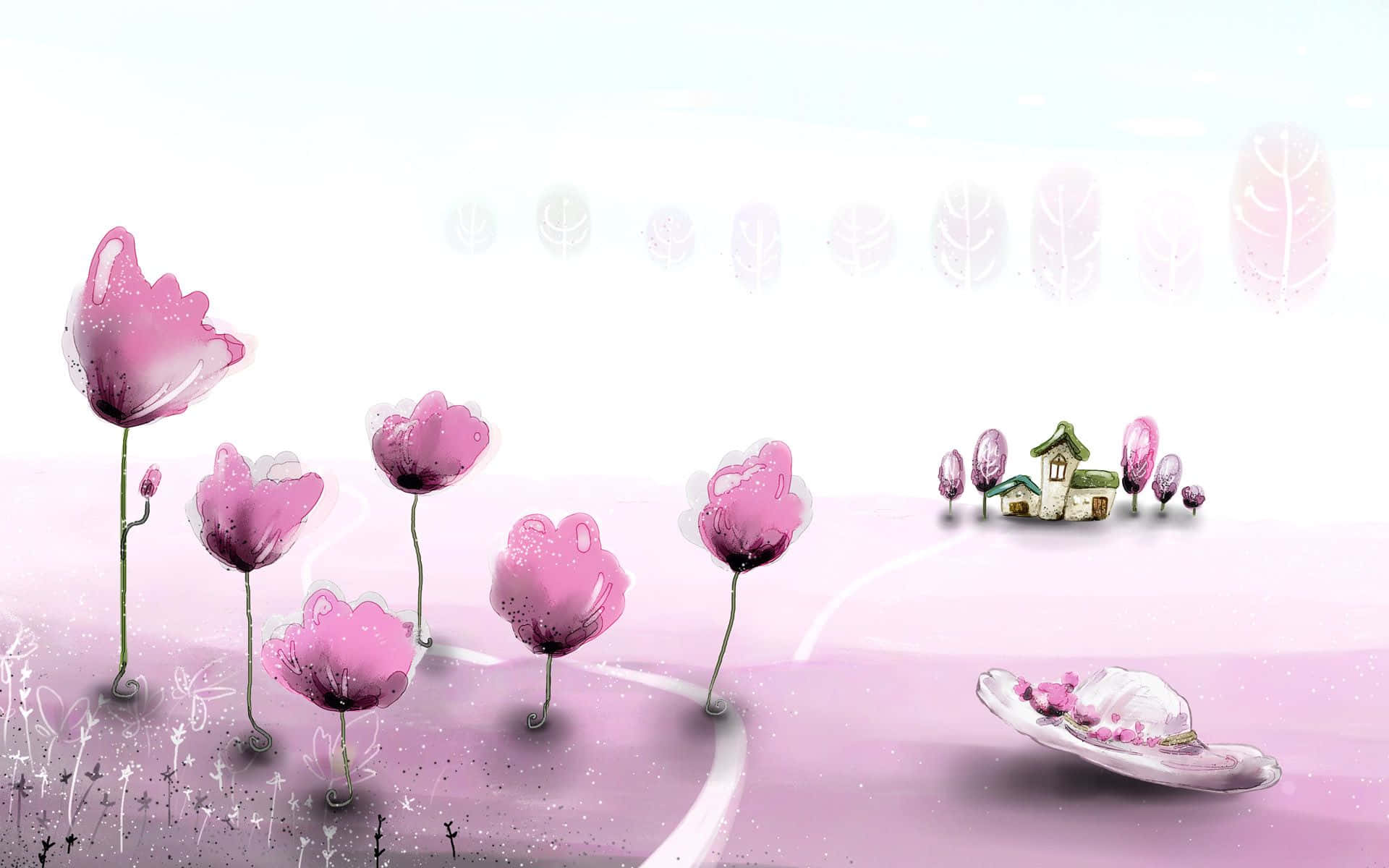 优雅柔粉渐变背景 壁纸