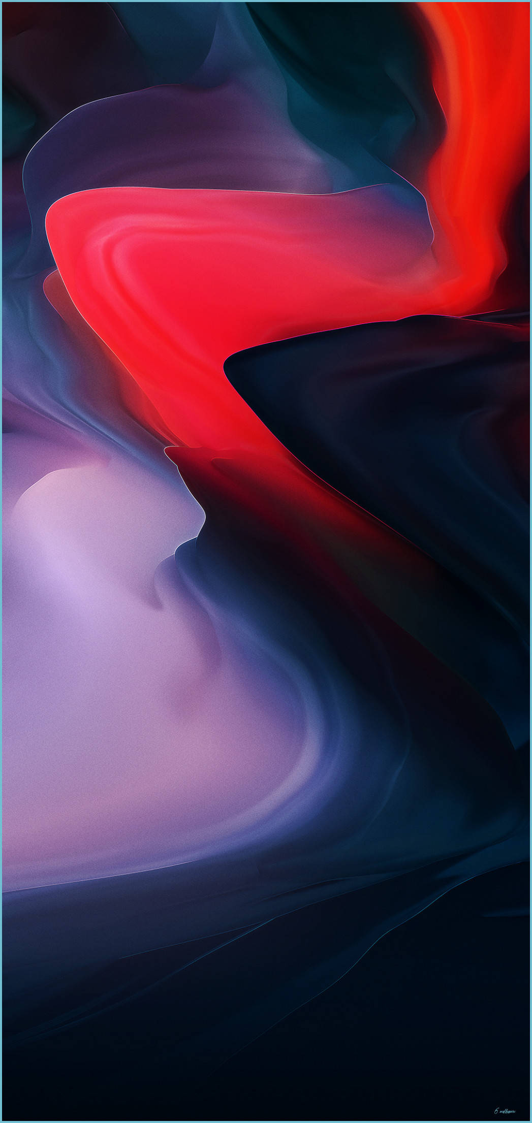 优雅深红抽象设计的一加9 Pro 壁纸