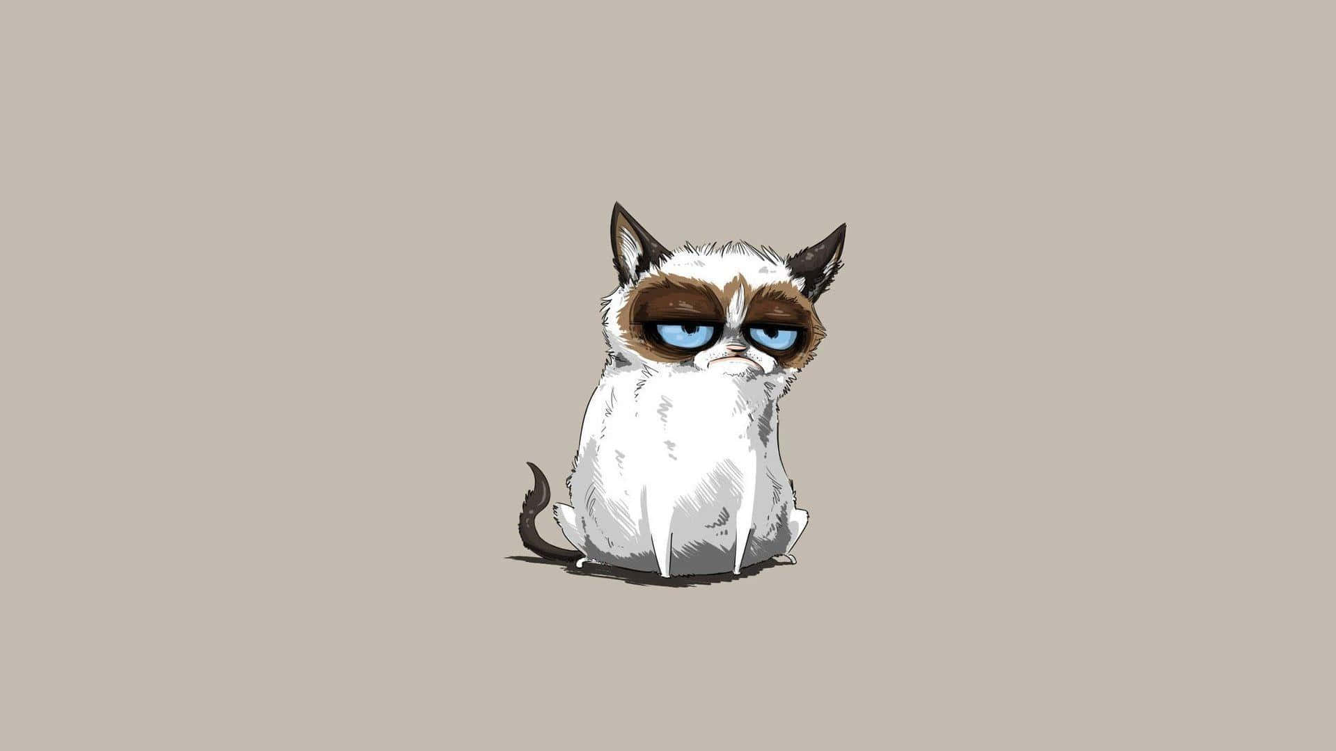 俏皮卡通猫咪，萌趣十足 壁纸