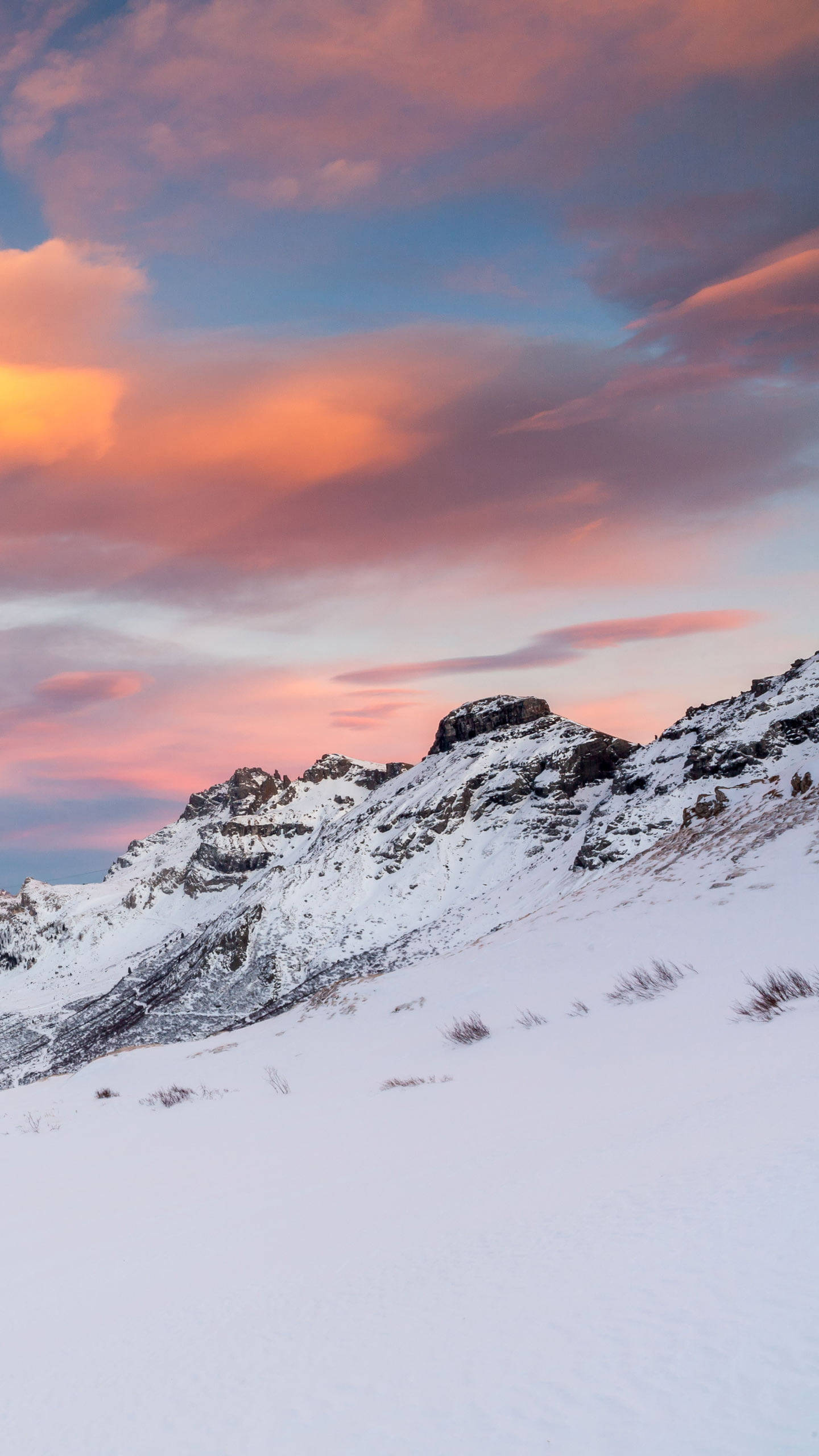 冬季手机雪景山峦 壁纸