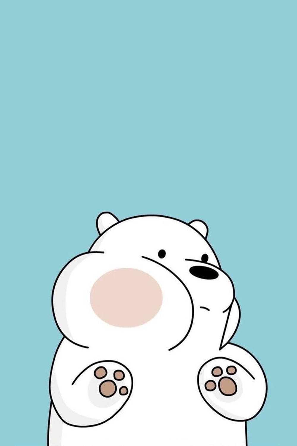 冰熊卡通贴玻璃 壁纸