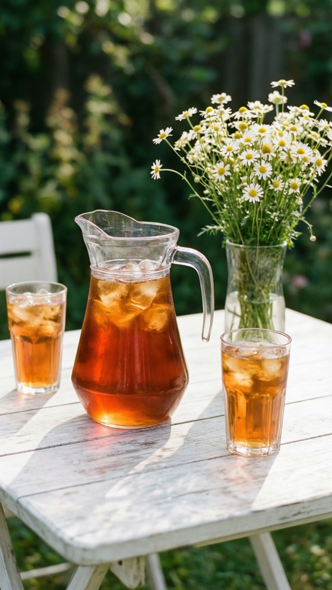 冰茶与雏菊 壁纸