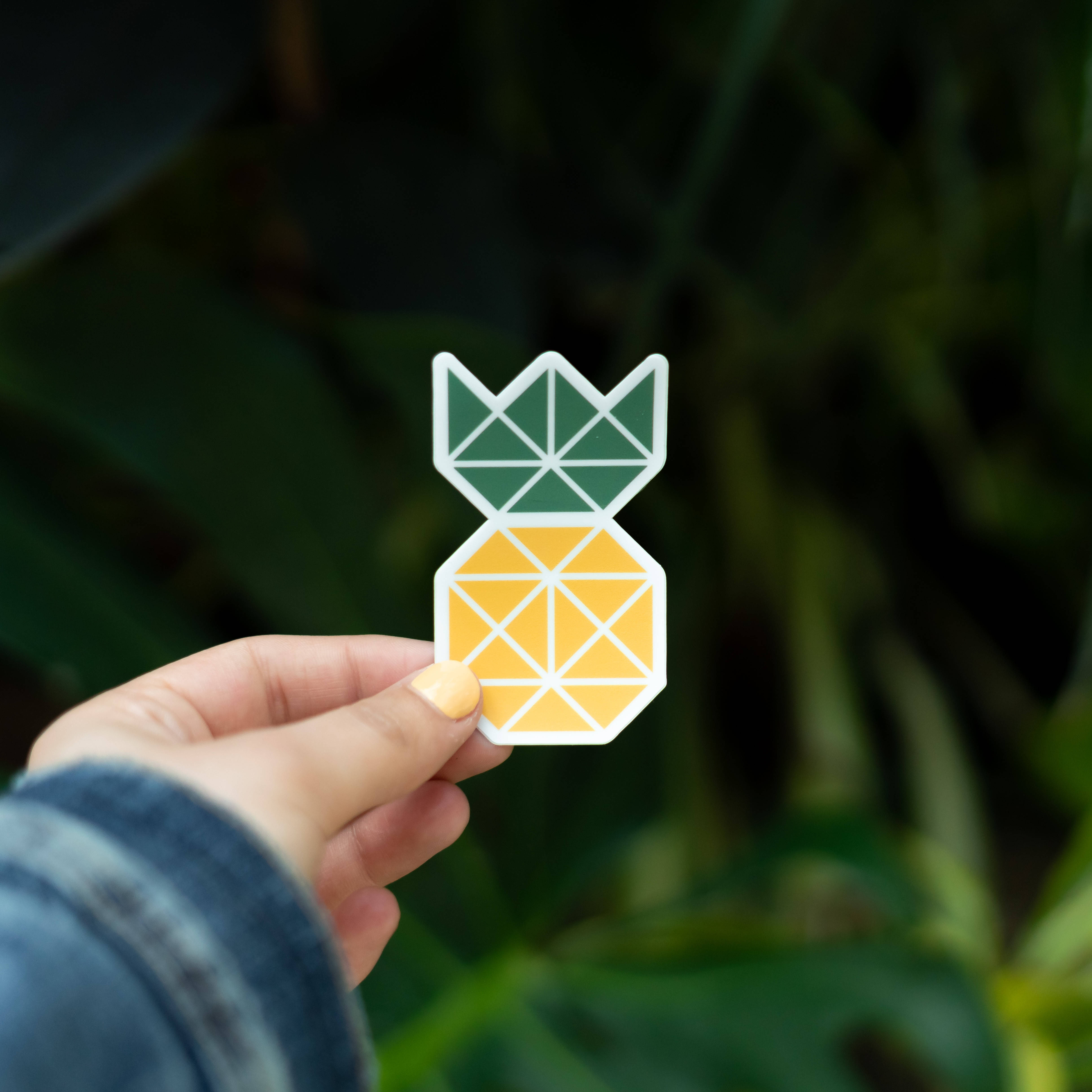 几何风格菠萝贴纸 壁纸