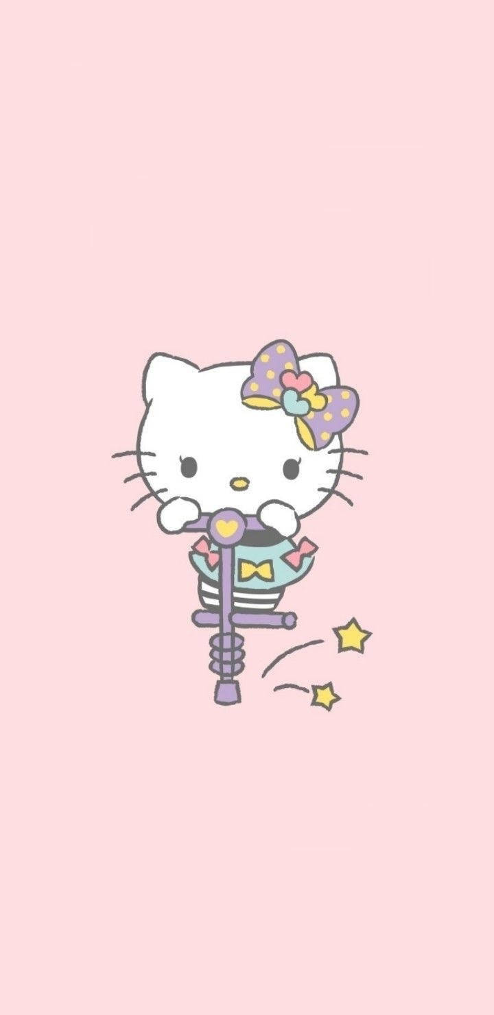 凯蒂猫可爱玩耍风 壁纸