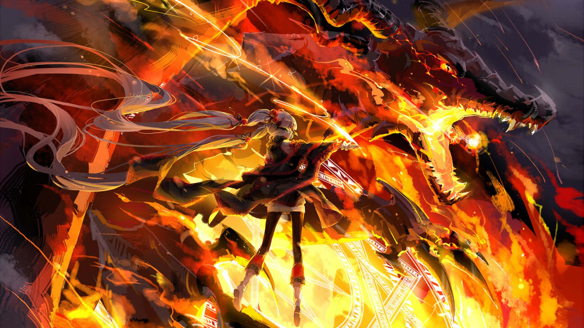 凶猛魔法喷火龙动漫 壁纸