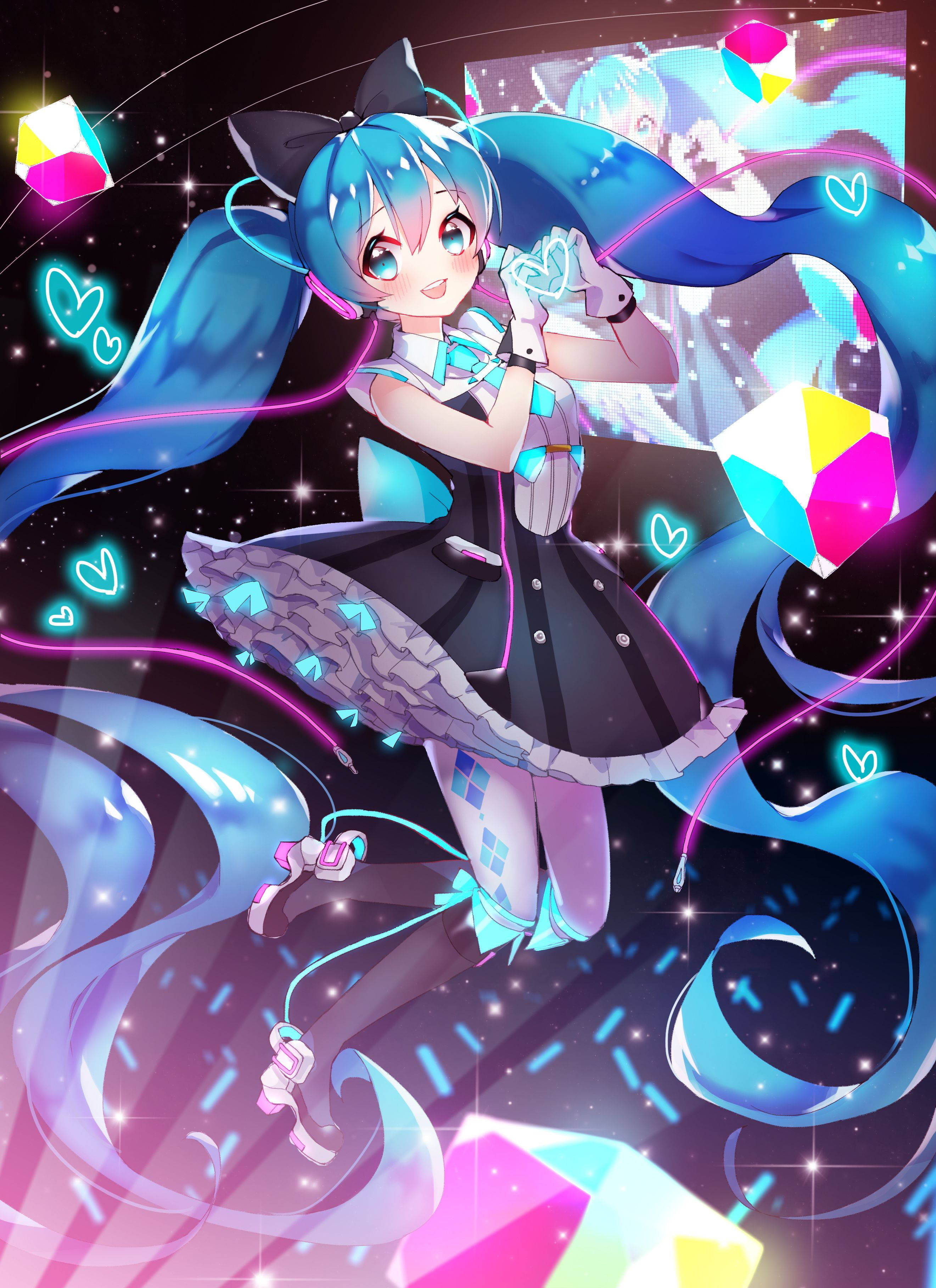 初音未来以美貌吸引粉丝 壁纸