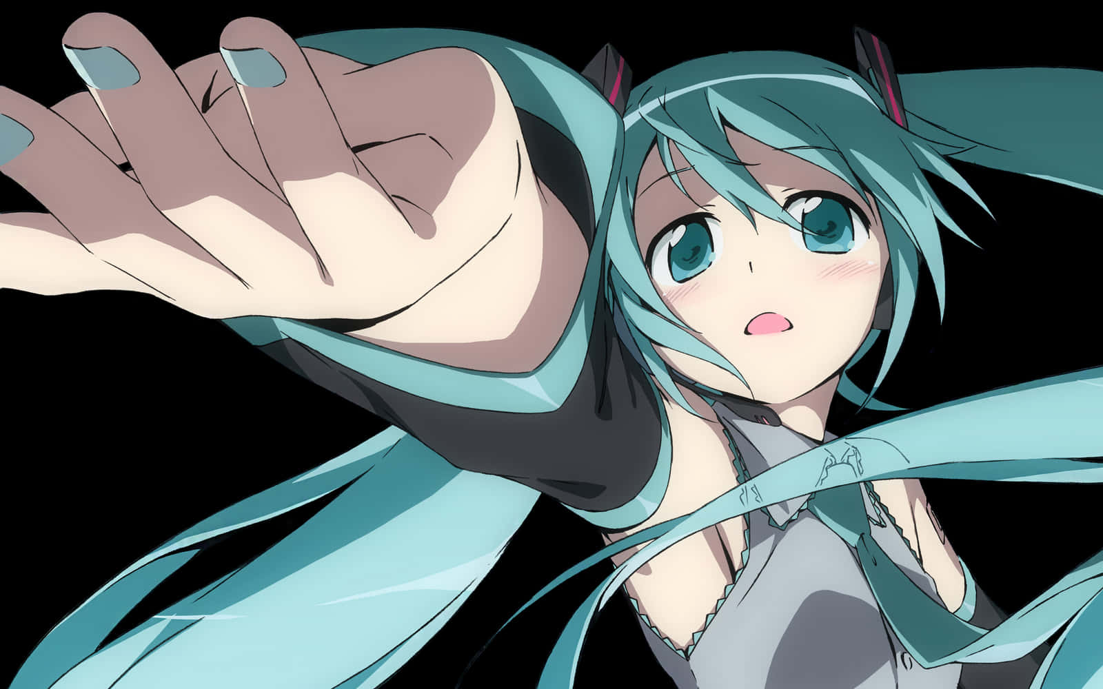 初音未来伸手 壁纸