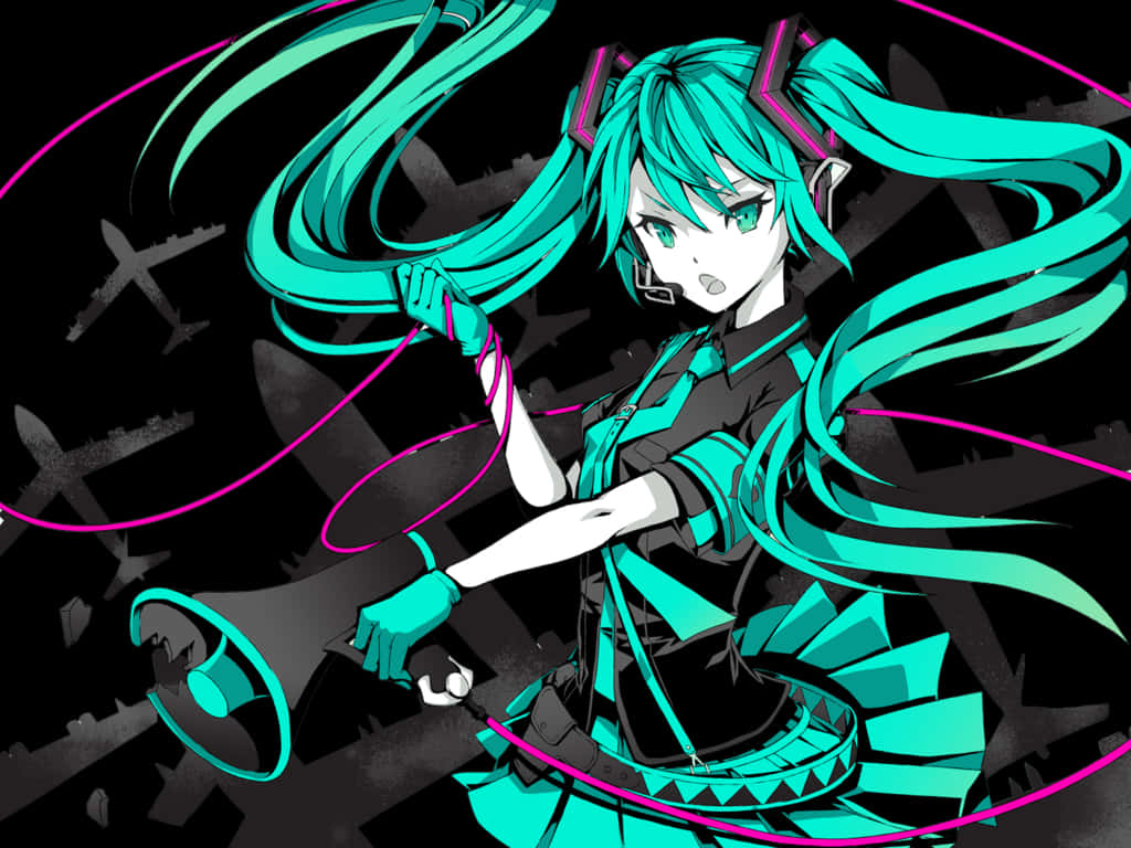 初音未来活力艺术壁纸 壁纸