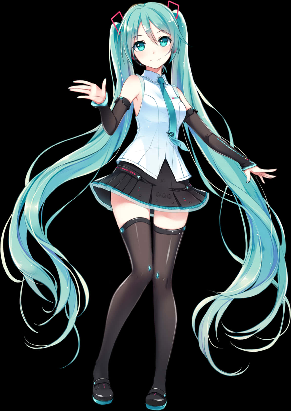 初音未来虚拟歌姬姿势 壁纸
