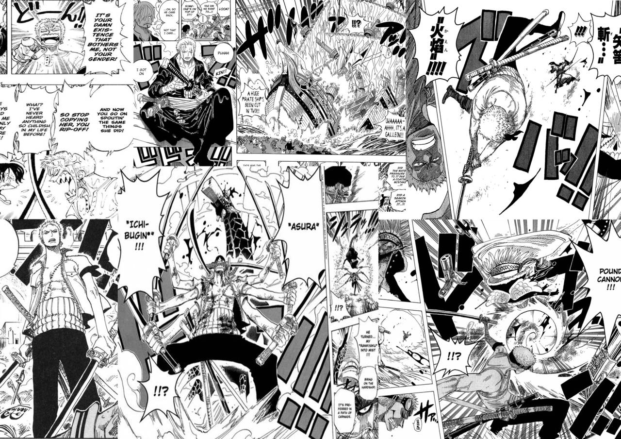 剑士罗罗诺亚·索隆漫画分镜 壁纸