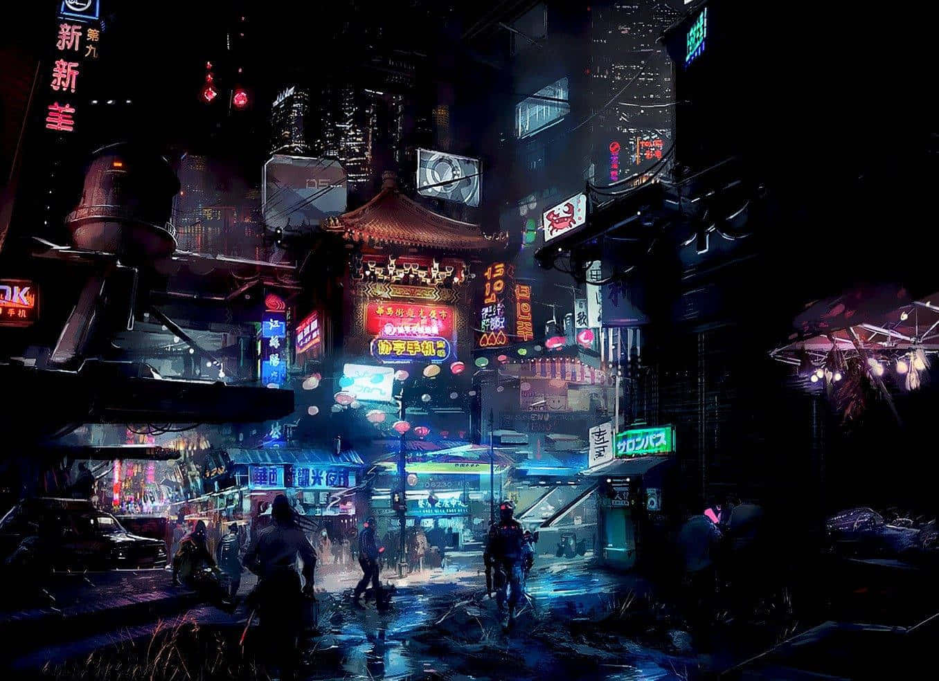 动漫城市背景
