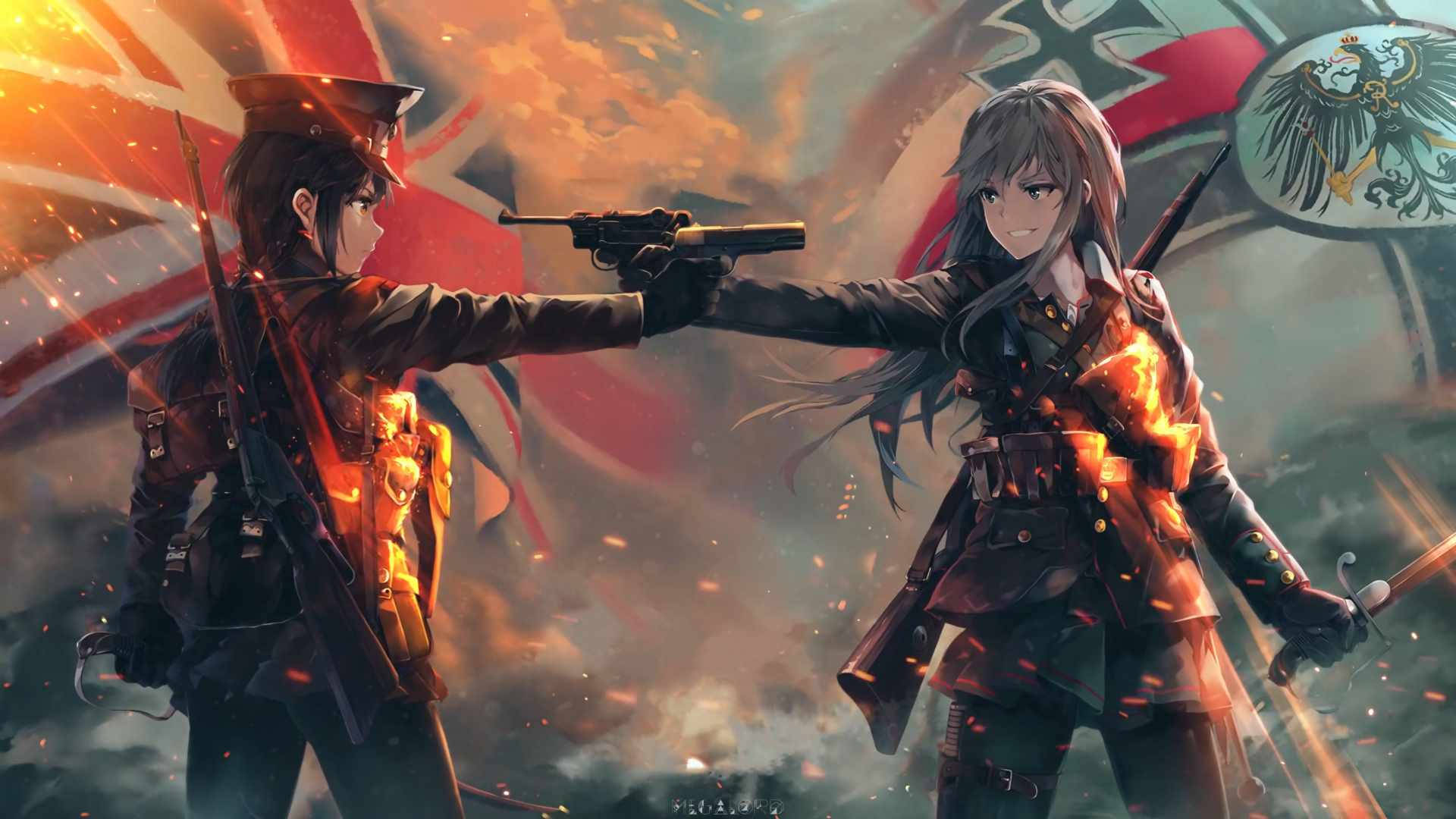 动漫女兵壁纸