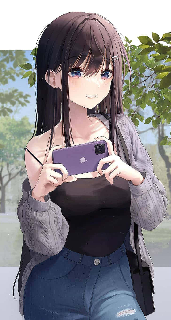 动漫小女孩向世界打招呼 壁纸