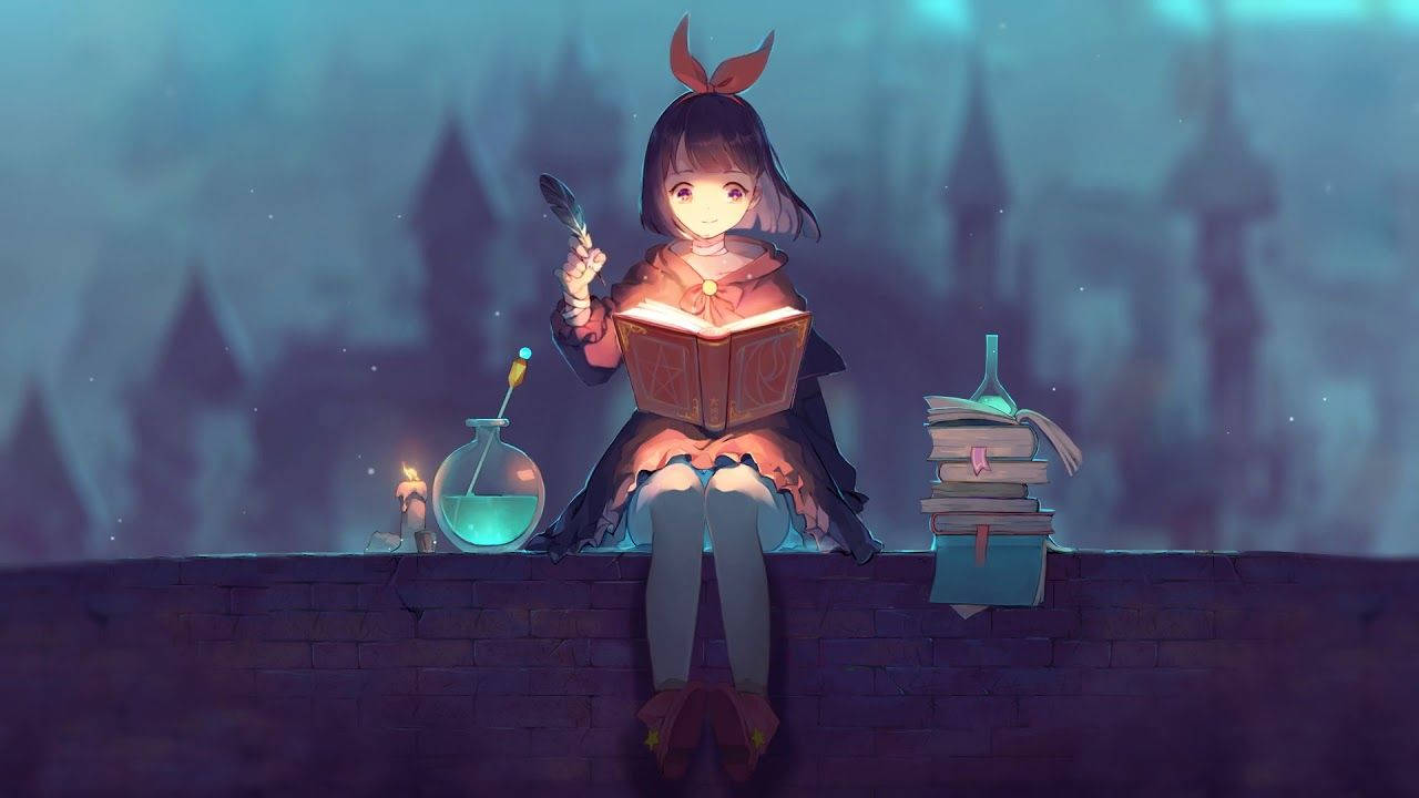 动漫屋顶上的孩子壁纸 — 动漫动态图 壁纸
