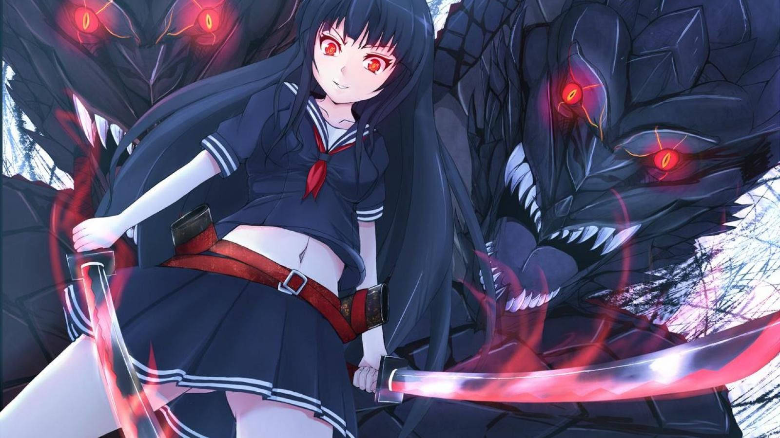 动漫恶魔赤瞳 壁纸