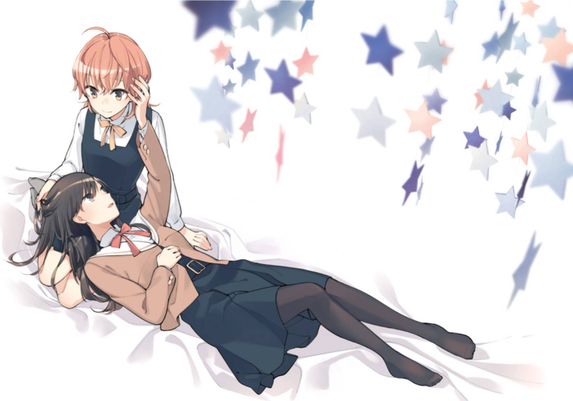 动漫百合星空艺术 壁纸