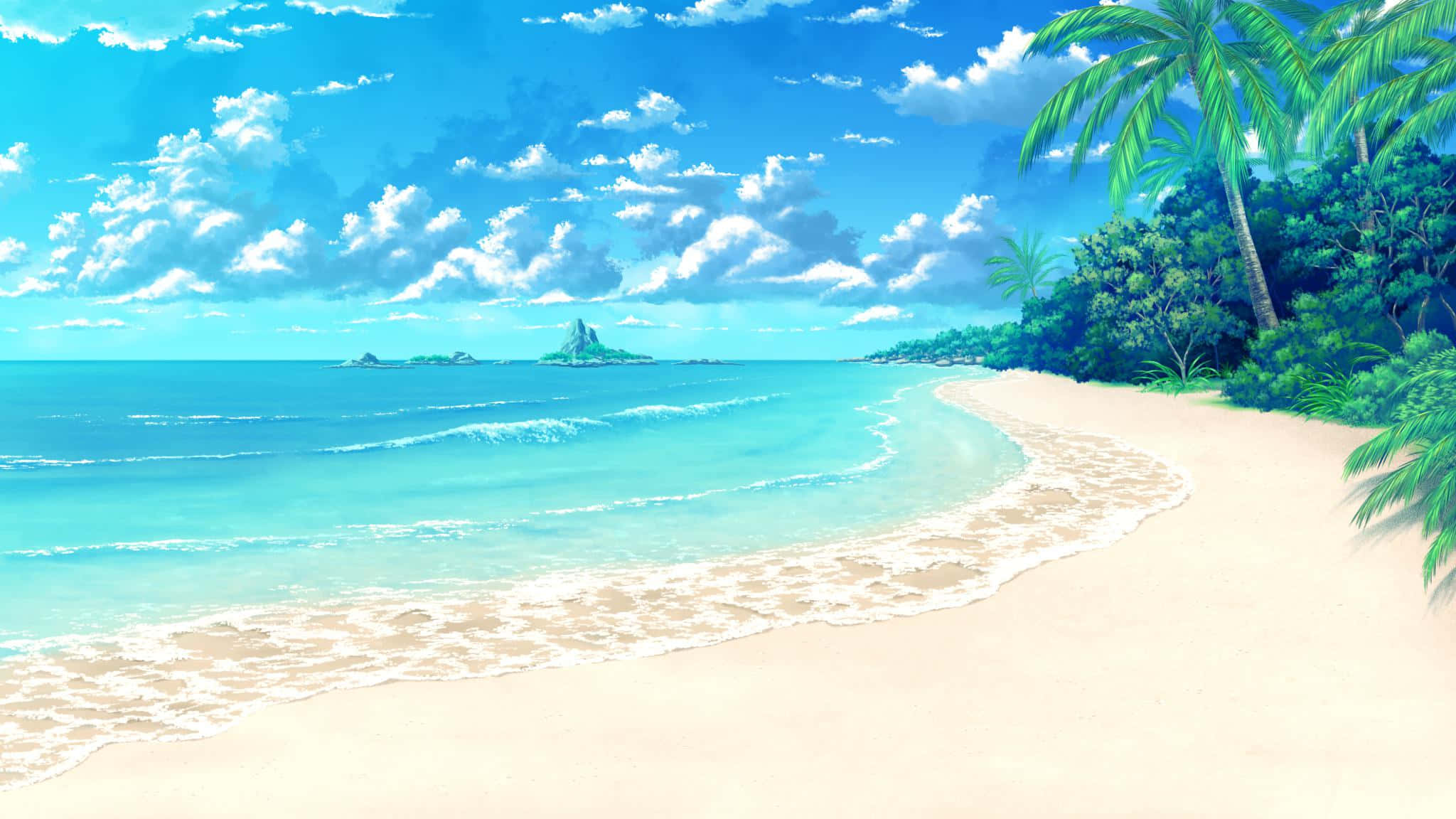 动漫蓝色海滩 壁纸
