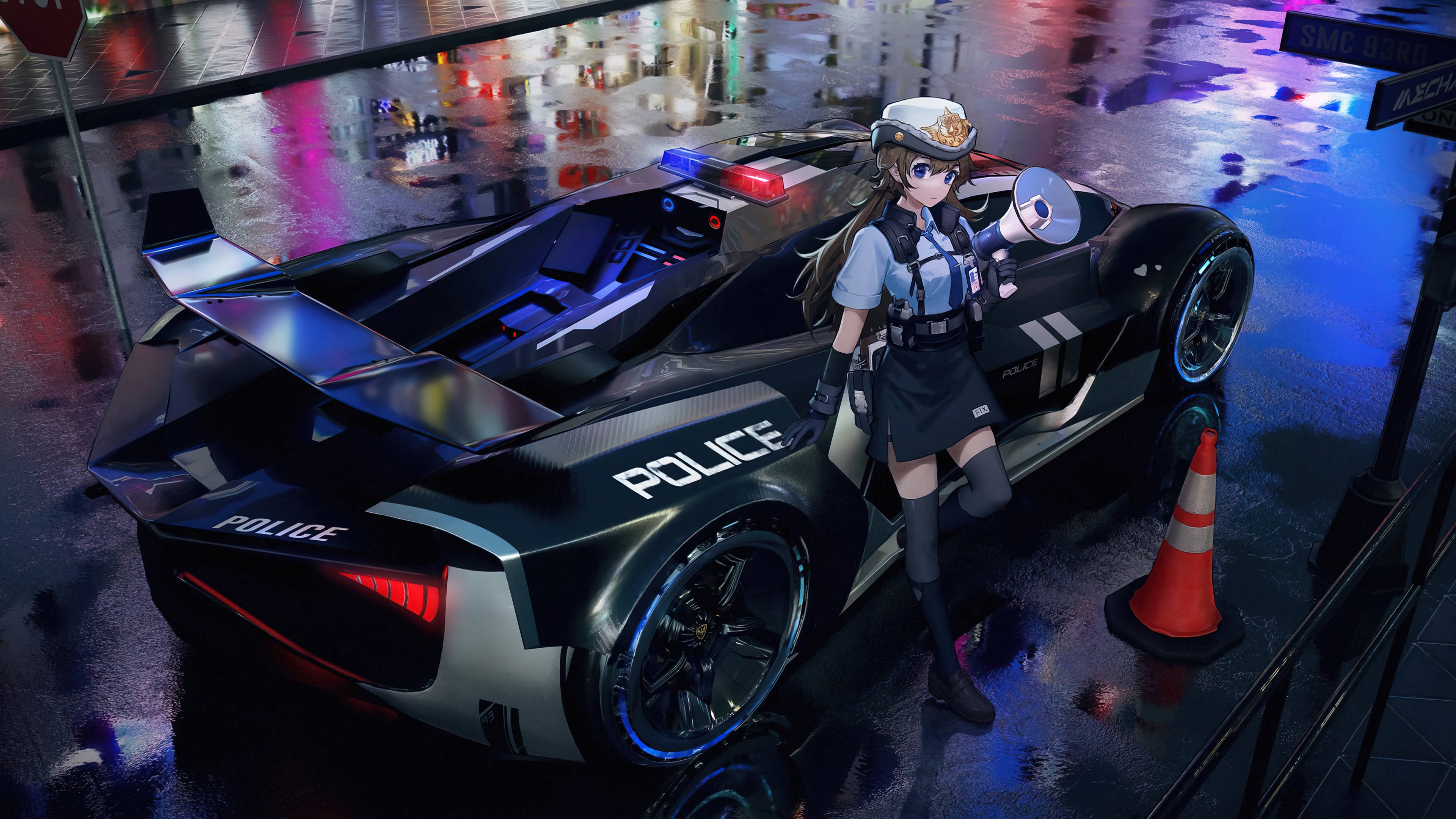 动漫警车 壁纸