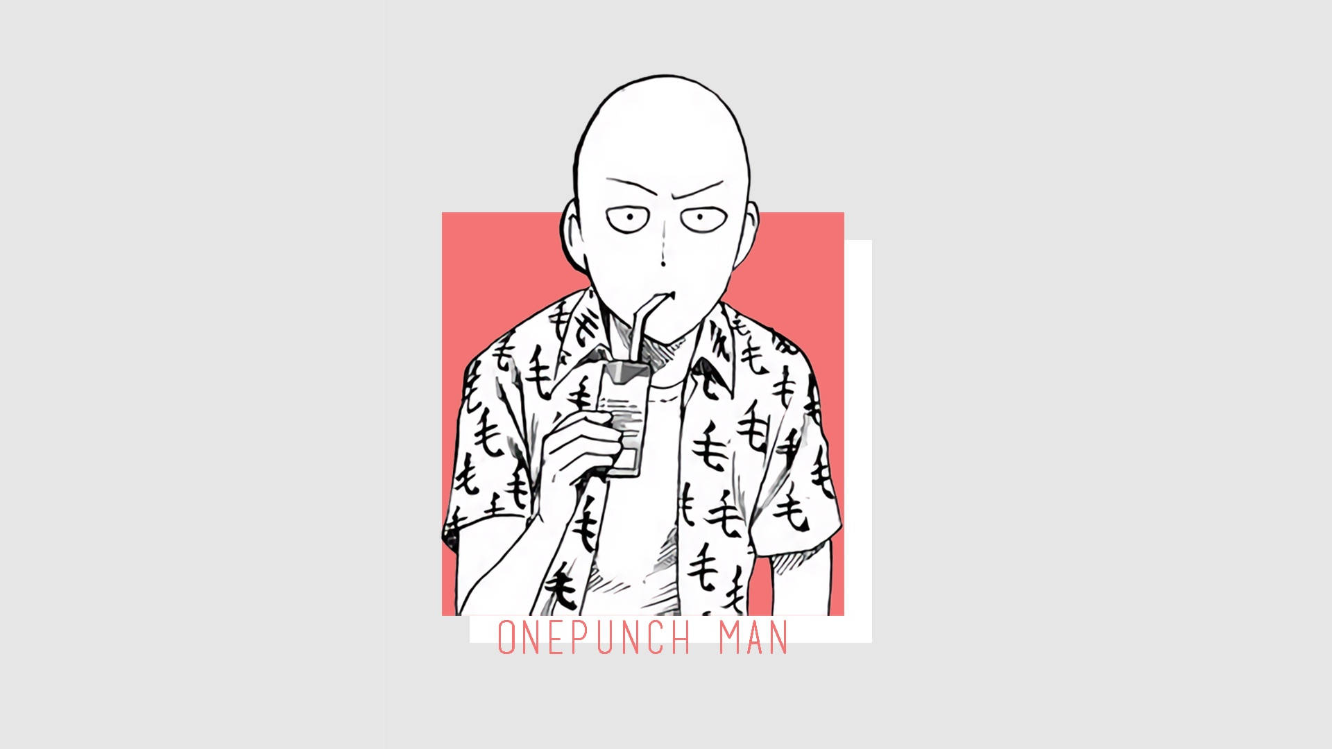 动画版埼玉的滑稽表情 壁纸