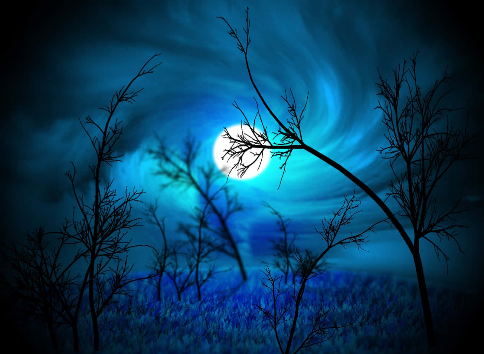 午夜星空的魅力 壁纸
