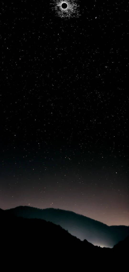 午夜风景打孔壁纸 壁纸