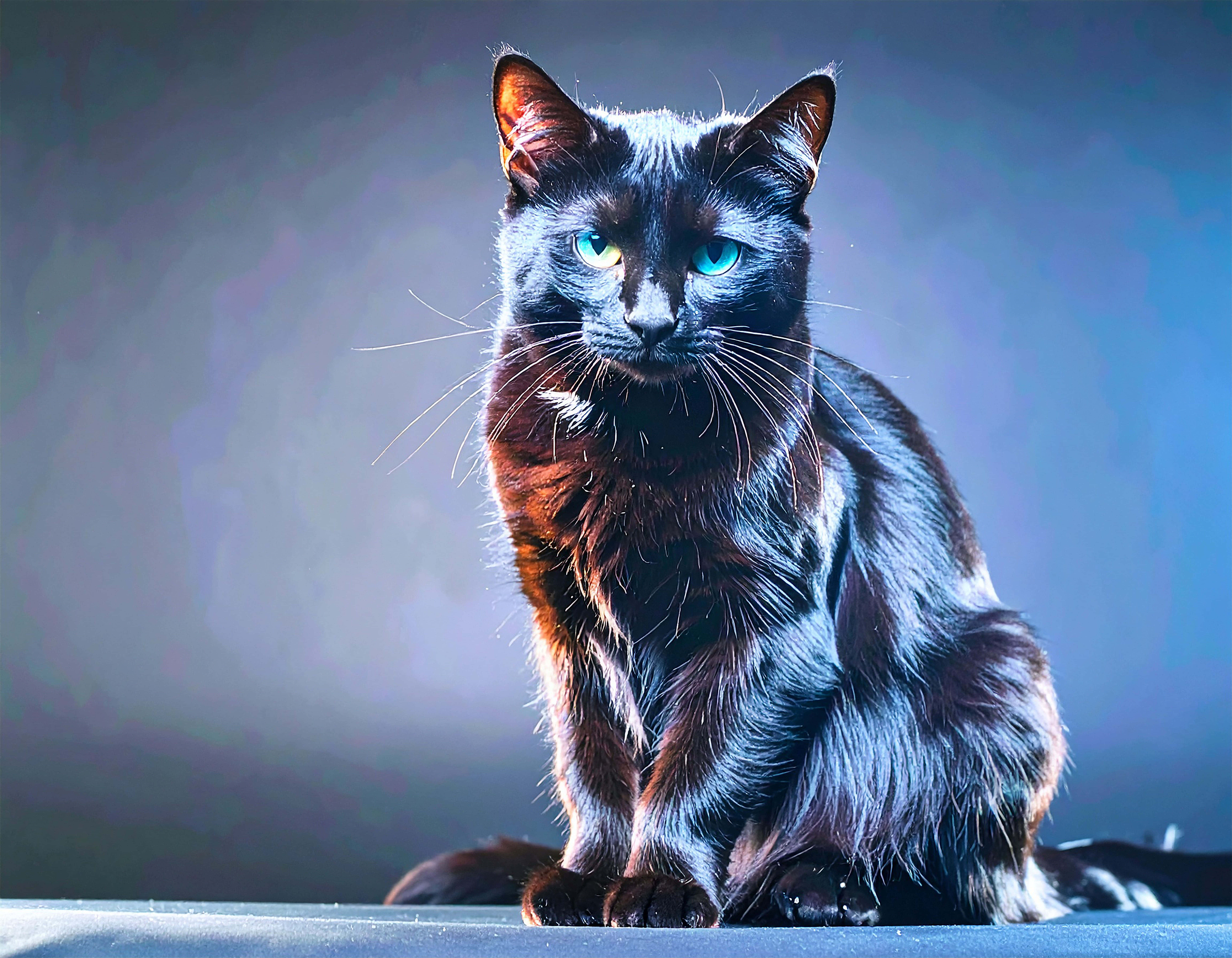 午夜黑猫 壁纸