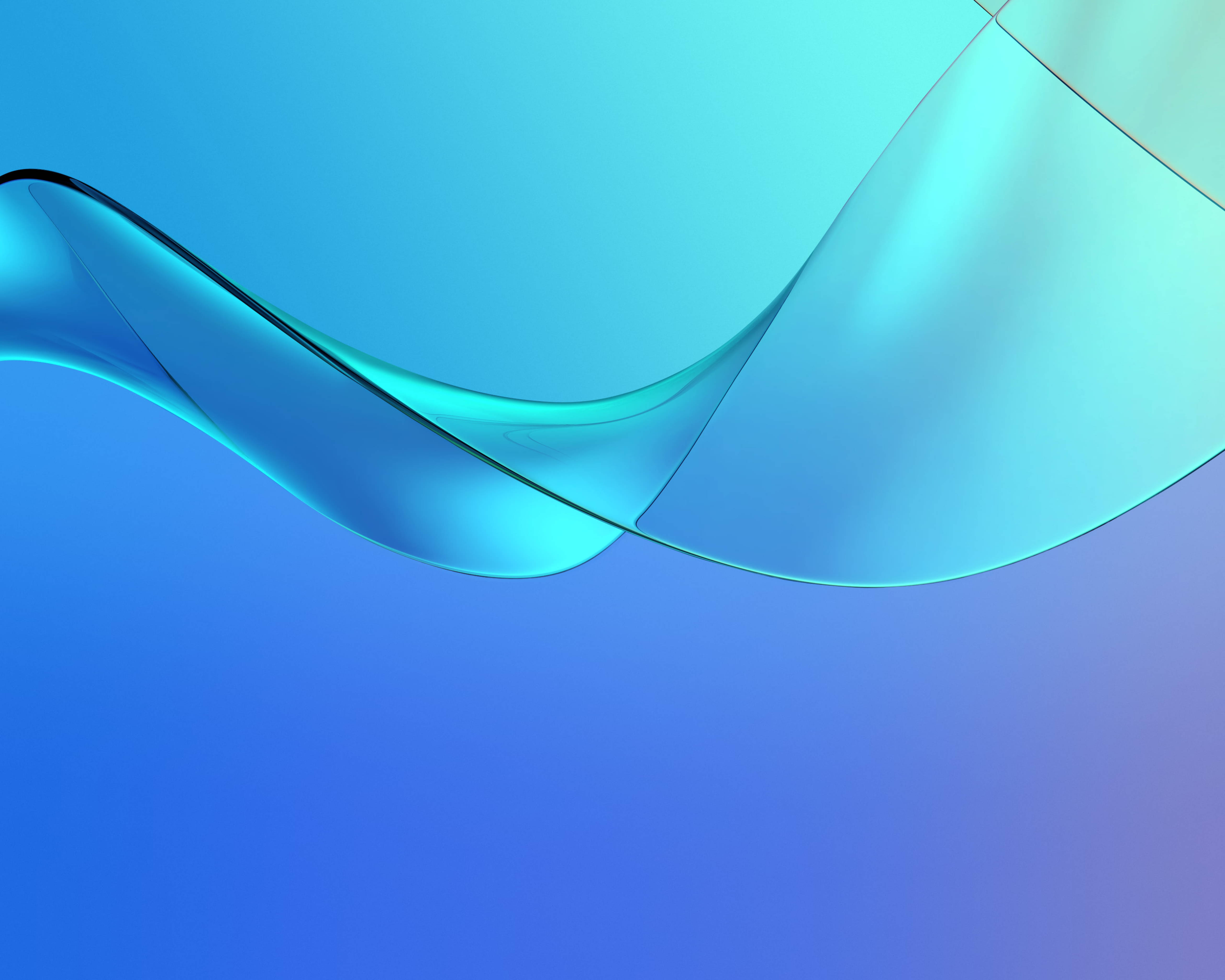 华为MediaPad M5蓝色曲线 壁纸